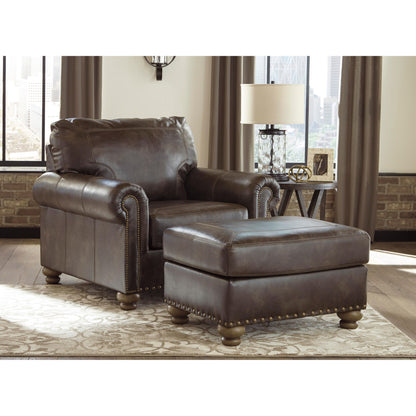 Signature Design by Ashley Nicorvo Leather Look Ottoman 8050514