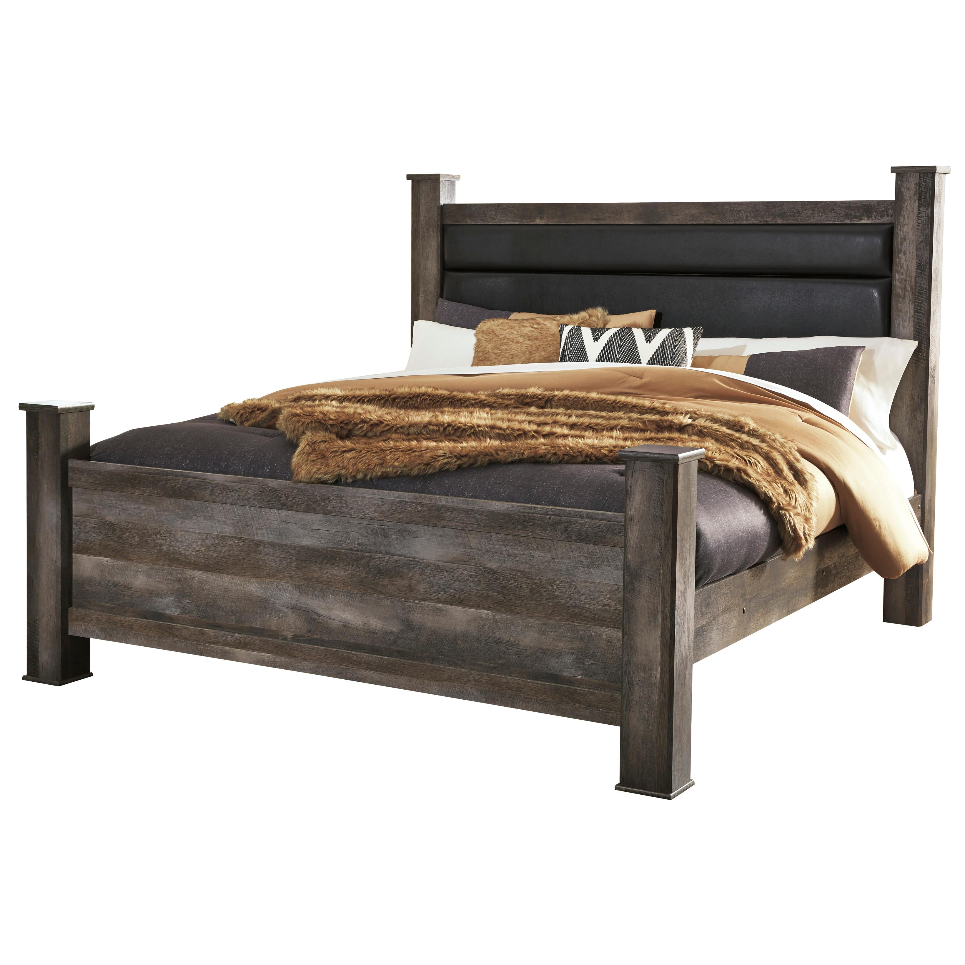 Signature Design by Ashley Wynnlow King Upholstered Poster Bed B440-68/B440-66/B440-62/B440-99