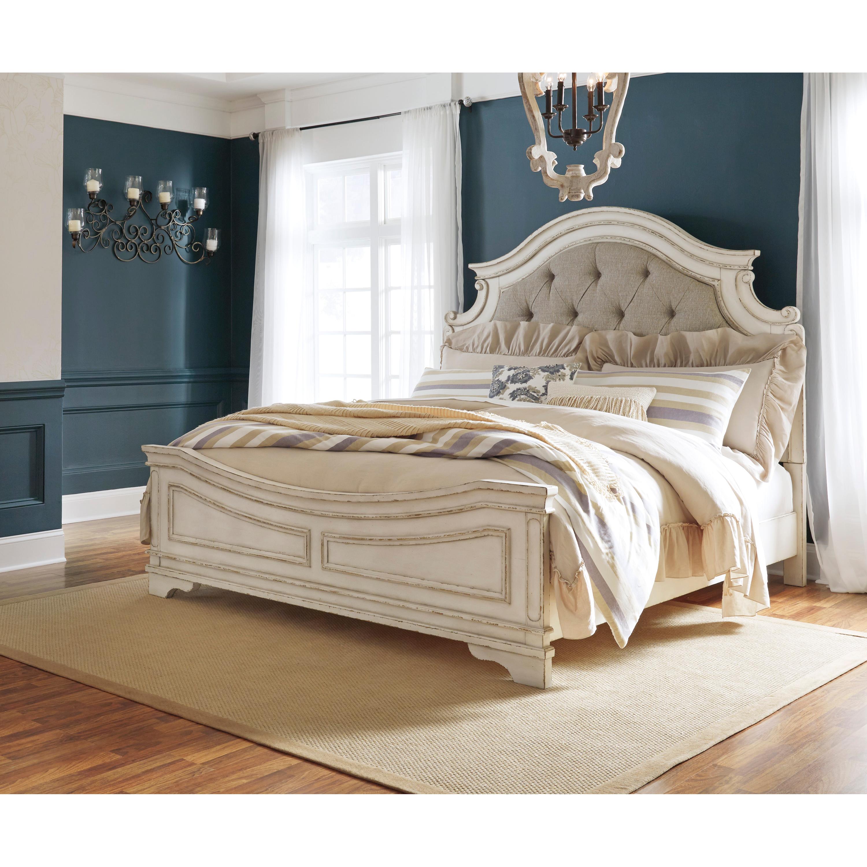 Signature Design by Ashley Realyn Queen Upholstered Panel Bed B743-57/B743-54/B743-96