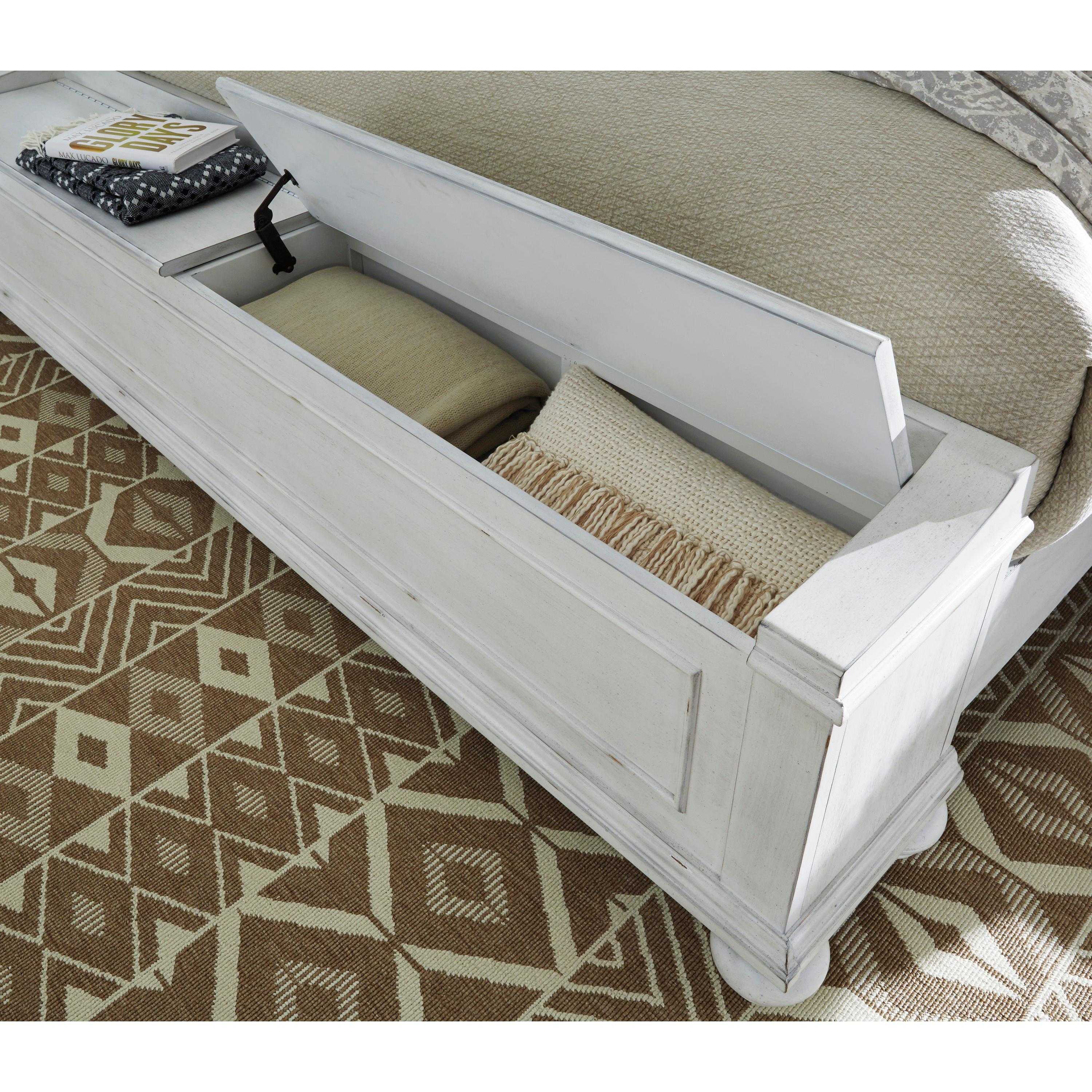 Benchcraft Kanwyn King Upholstered Panel Bed with Storage B777-158/B777-56S/B777-97