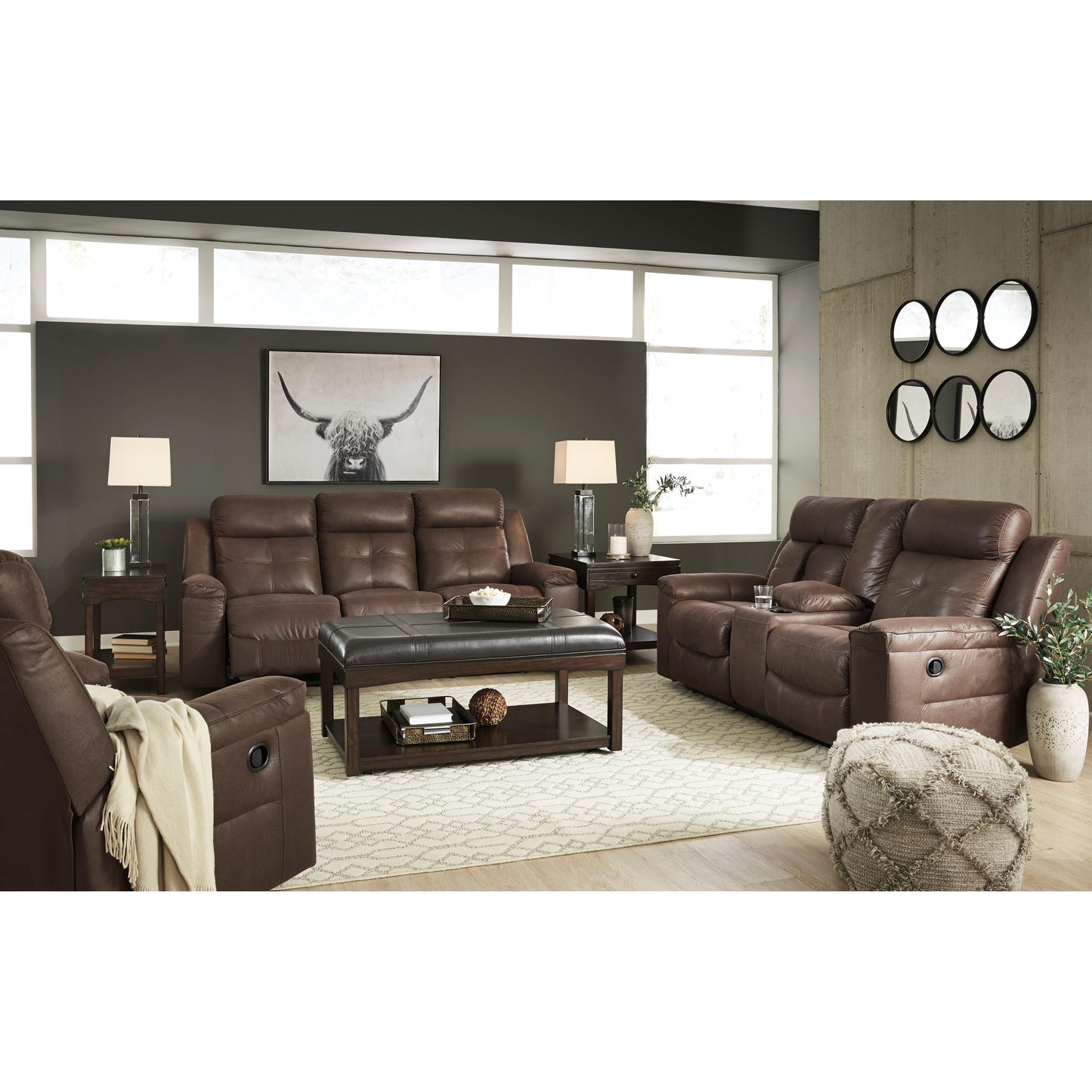 Signature Design by Ashley Jesolo Reclining Fabric Sofa 8670488