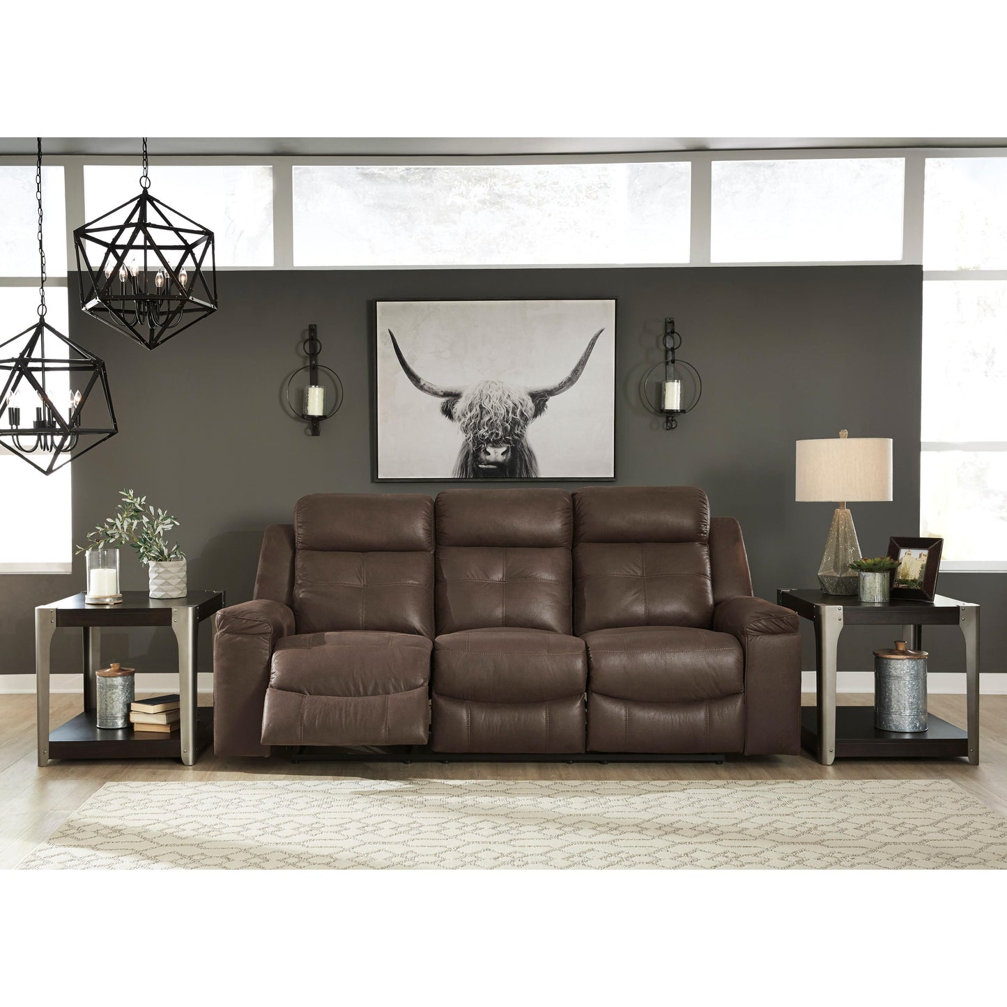 Signature Design by Ashley Jesolo Reclining Fabric Sofa 8670488