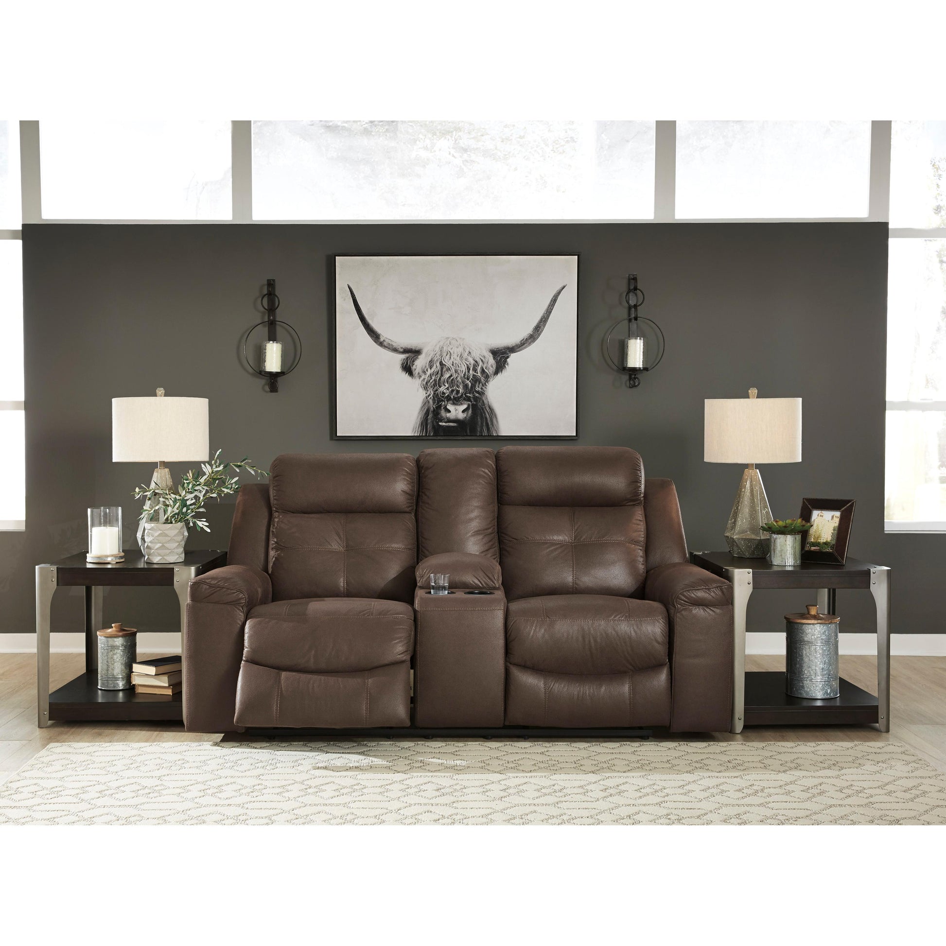 Signature Design by Ashley Jesolo Reclining Fabric Loveseat 8670494