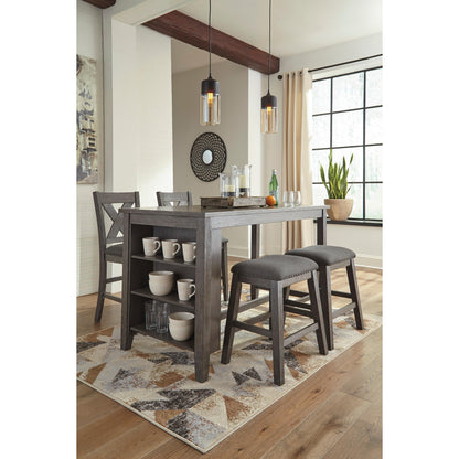 Signature Design by Ashley Caitbrook Counter Height Dining Table with Trestle Base D388-13