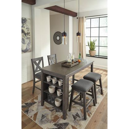 Signature Design by Ashley Caitbrook Counter Height Dining Table with Trestle Base D388-13