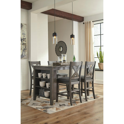 Signature Design by Ashley Caitbrook Counter Height Dining Table with Trestle Base D388-13