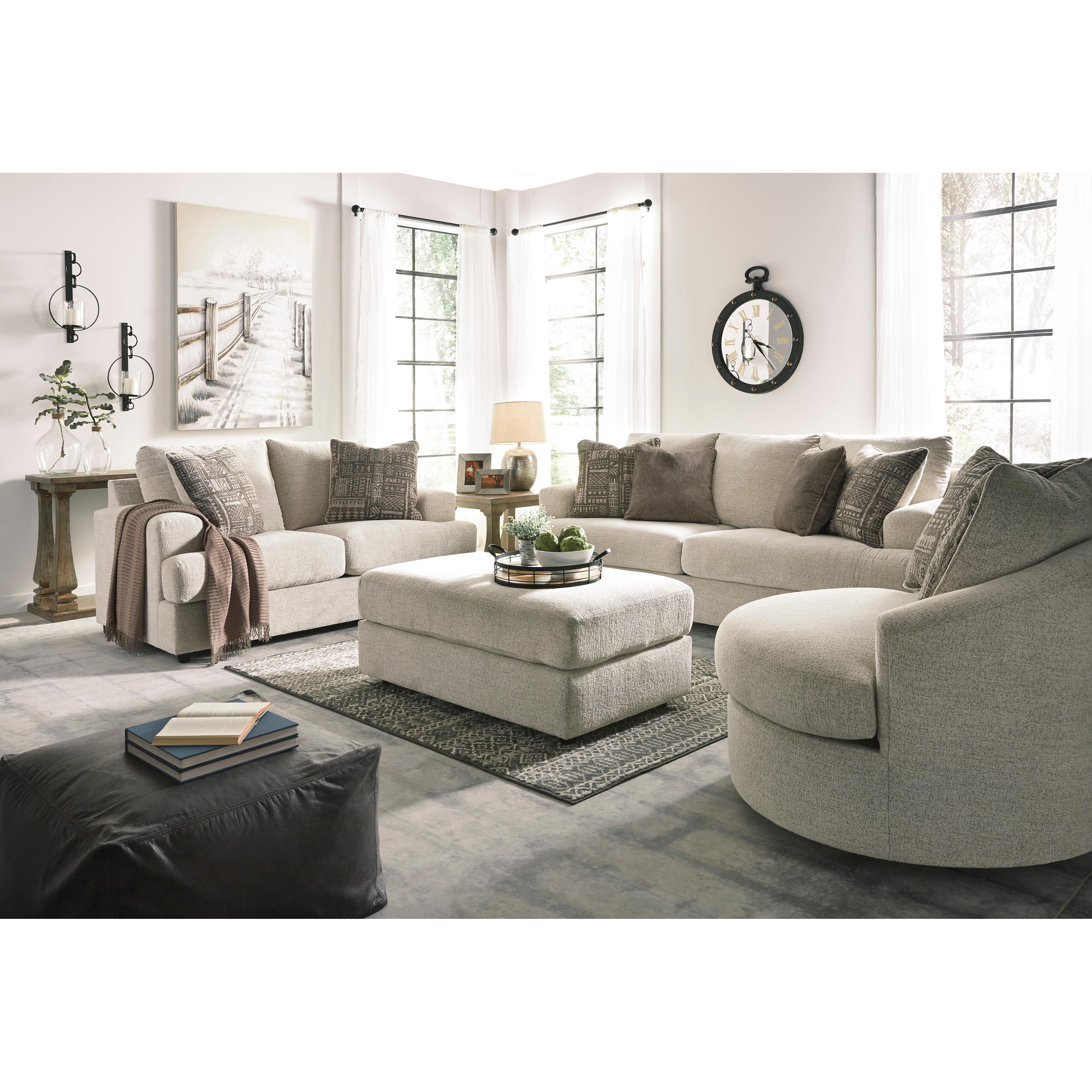 Signature Design by Ashley Soletren Swivel Fabric Accent Chair 9510444 American Furniture of Slidell