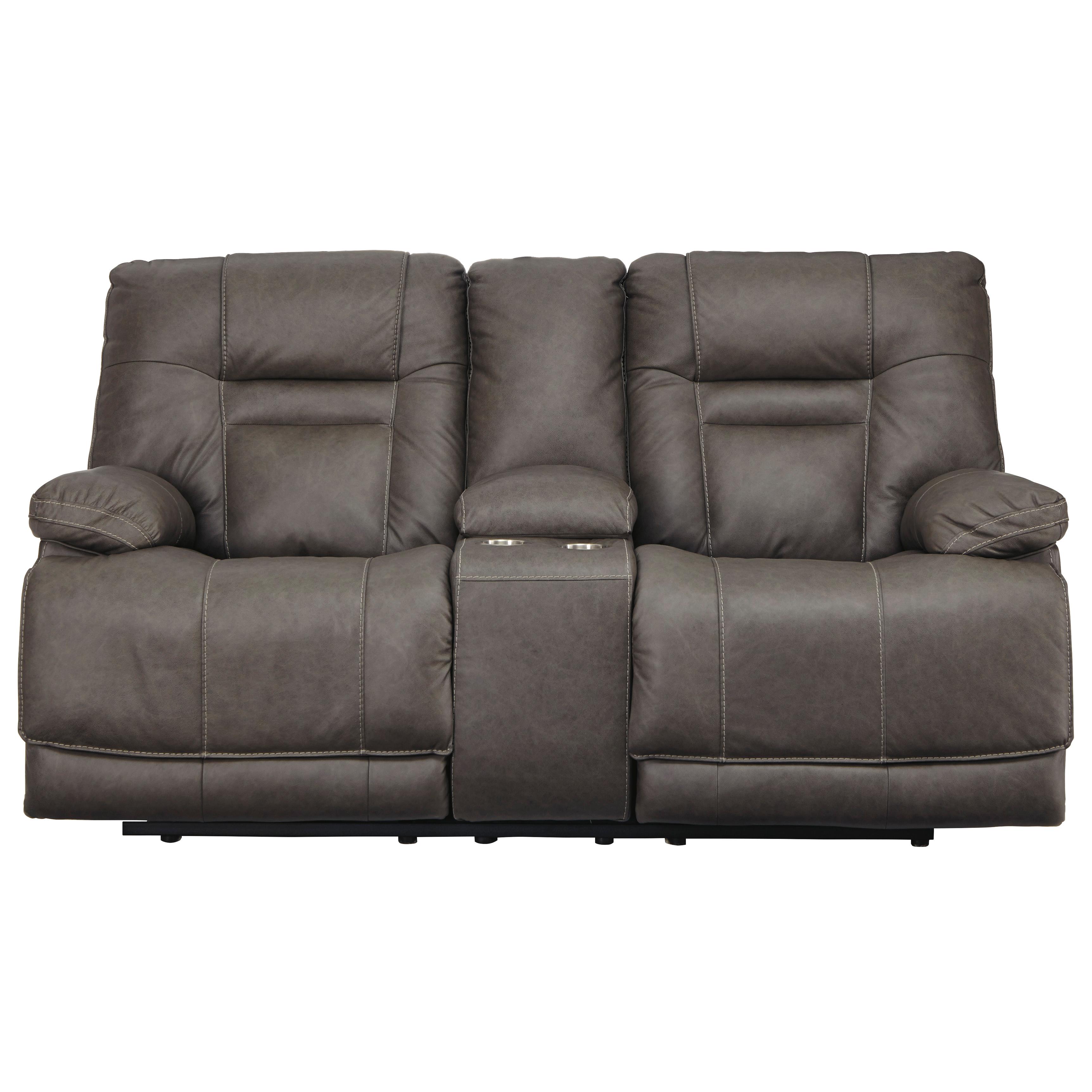 Signature Design by Ashley Wurstrow Power Reclining Leather Match Loveseat U5460218