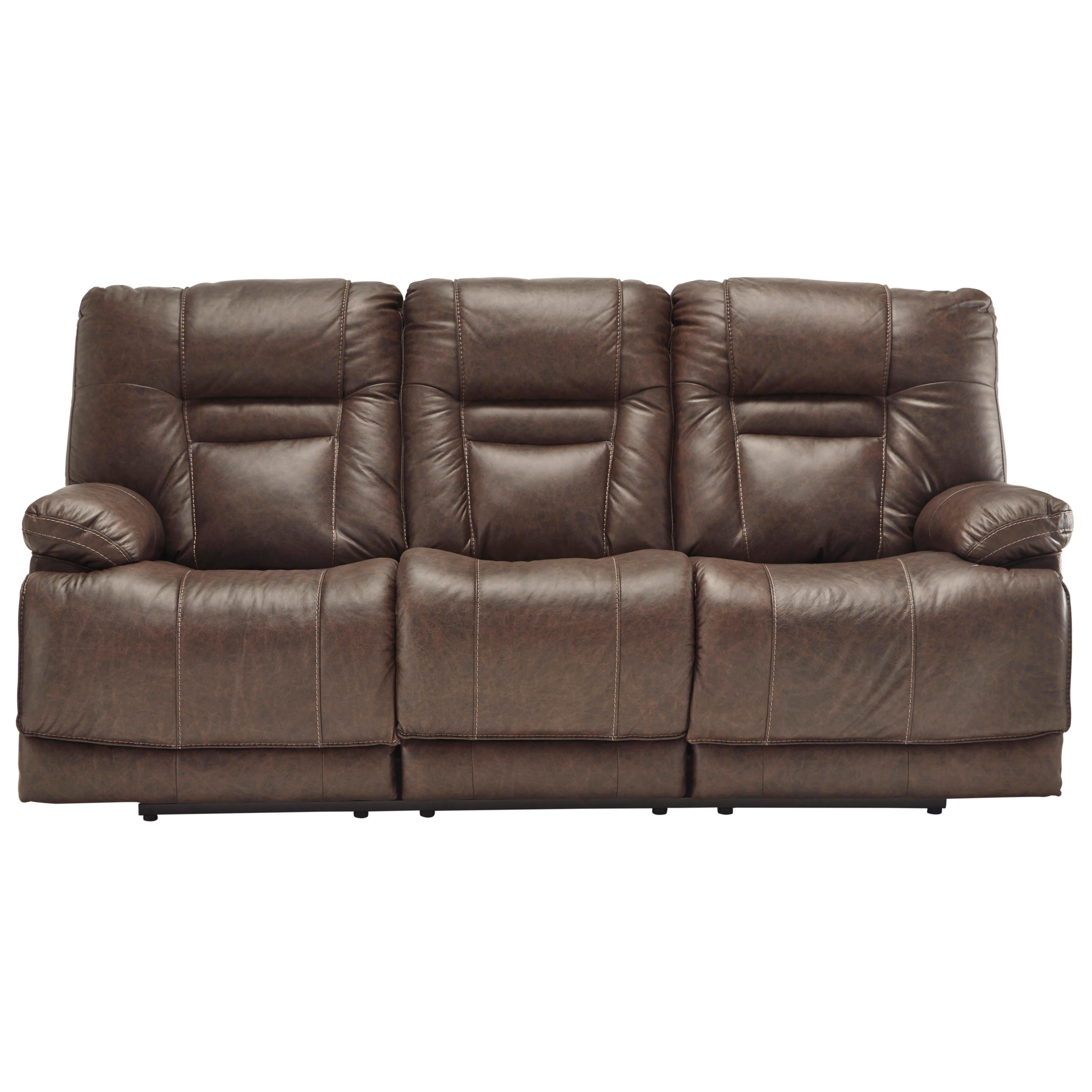 Signature Design by Ashley Wurstrow Power Reclining Leather Match Sofa U5460315