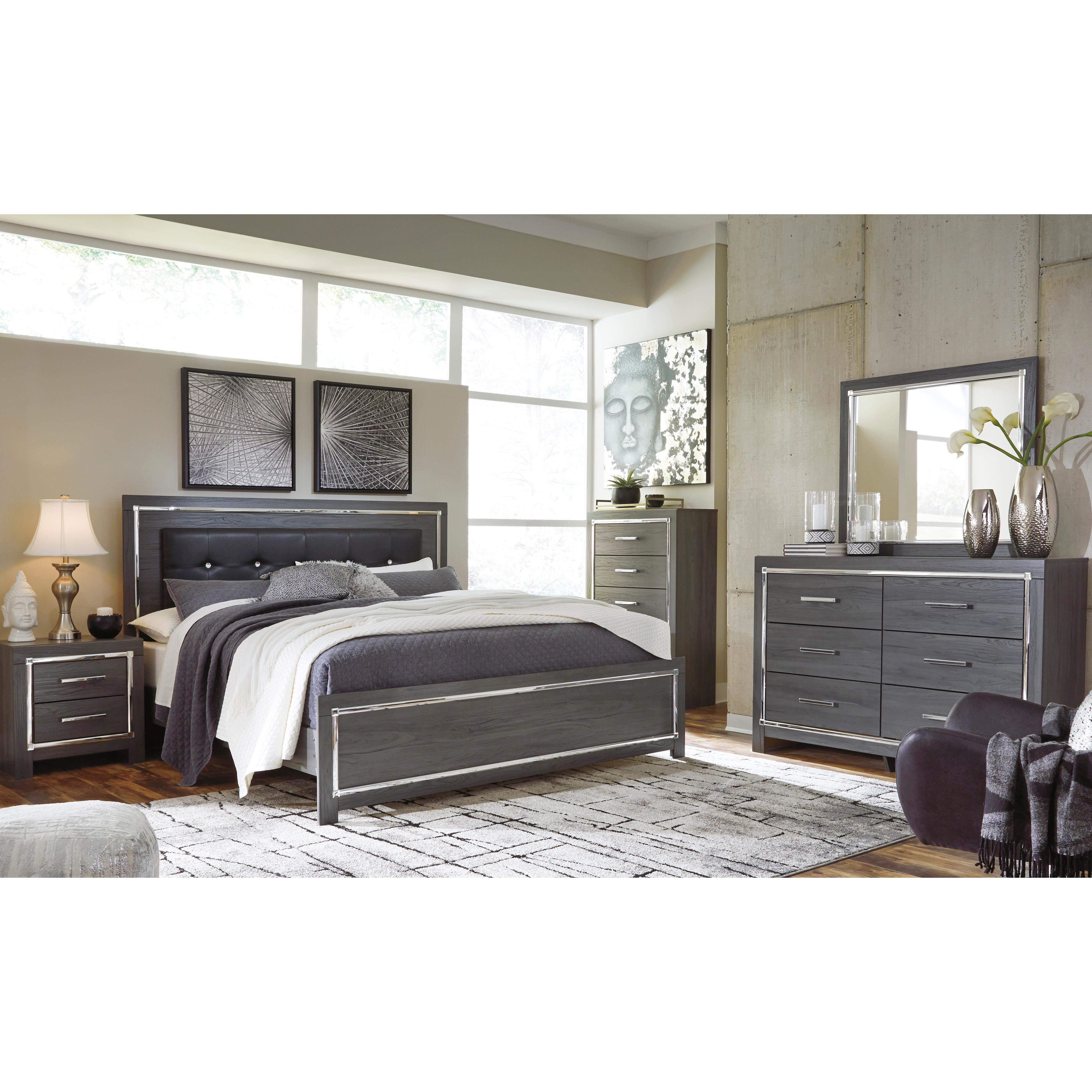 Signature Design by Ashley Lodanna King Upholstered Panel Bed B214-58/B214-56/B214-97