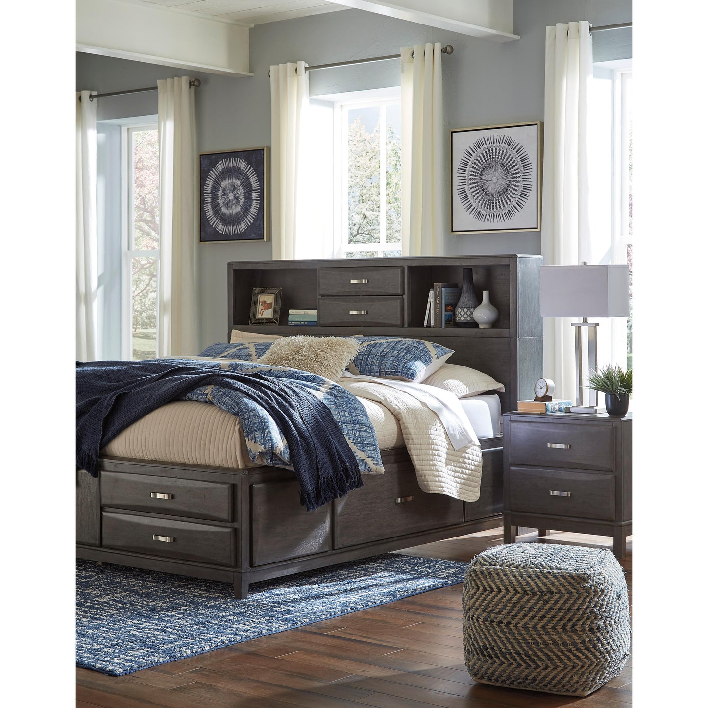 Signature Design by Ashley Caitbrook Queen Bookcase Bed with Storage B476-65/B476-64/B476-98