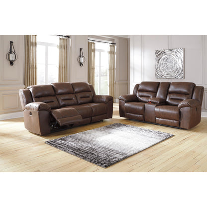 Signature Design by Ashley Stoneland Power Reclining Leather Look Sofa 3990487