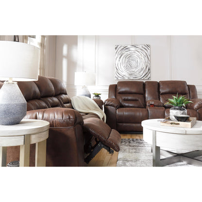 Signature Design by Ashley Stoneland Power Reclining Leather Look Sofa 3990487