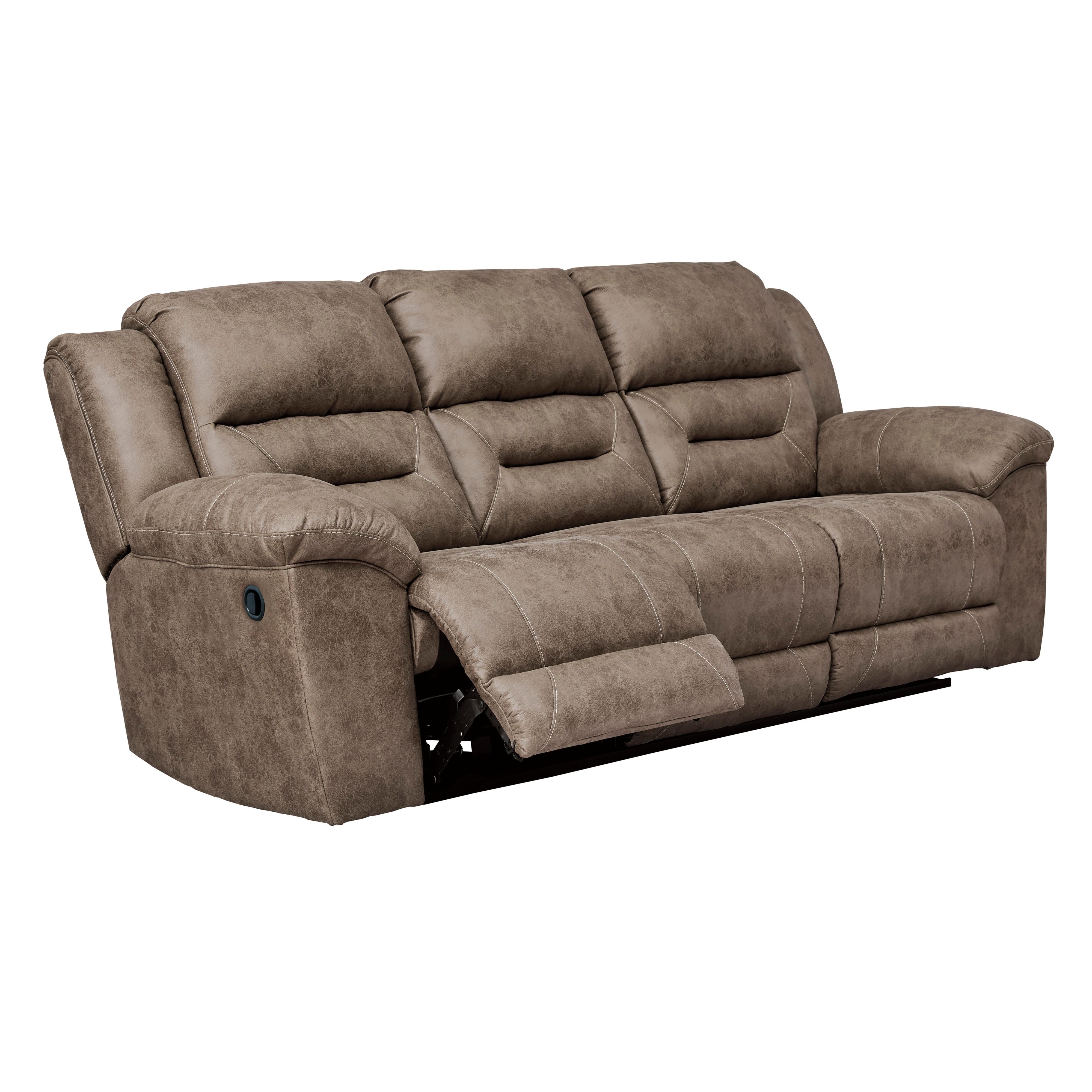 Signature Design by Ashley Stoneland Reclining Leather Look Sofa 3990588