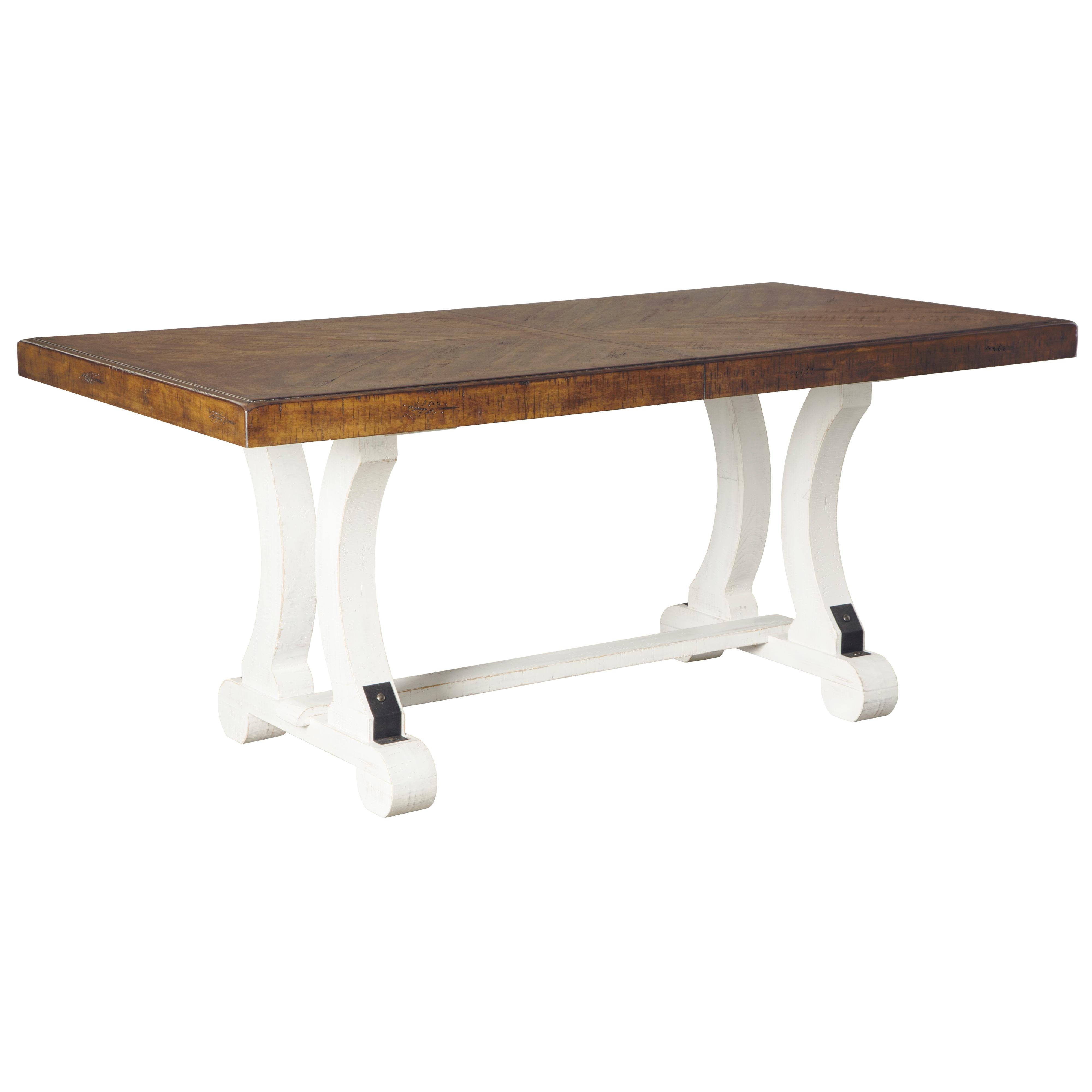 Signature Design by Ashley Valebeck Dining Table with Trestle Base D546-35