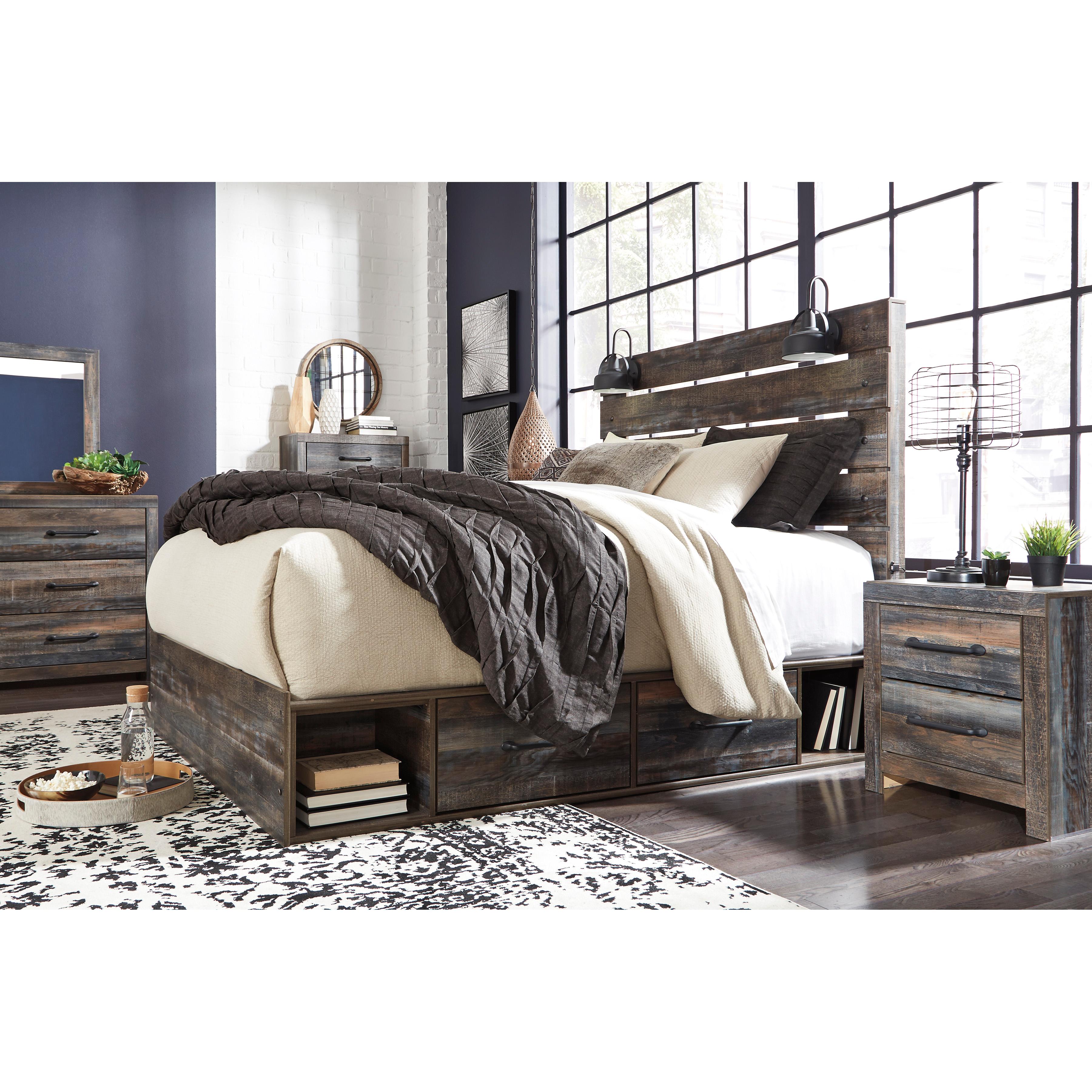 Signature Design by Ashley Drystan Queen Panel Bed with Storage B211-57/B211-54/B211-160/B100-13