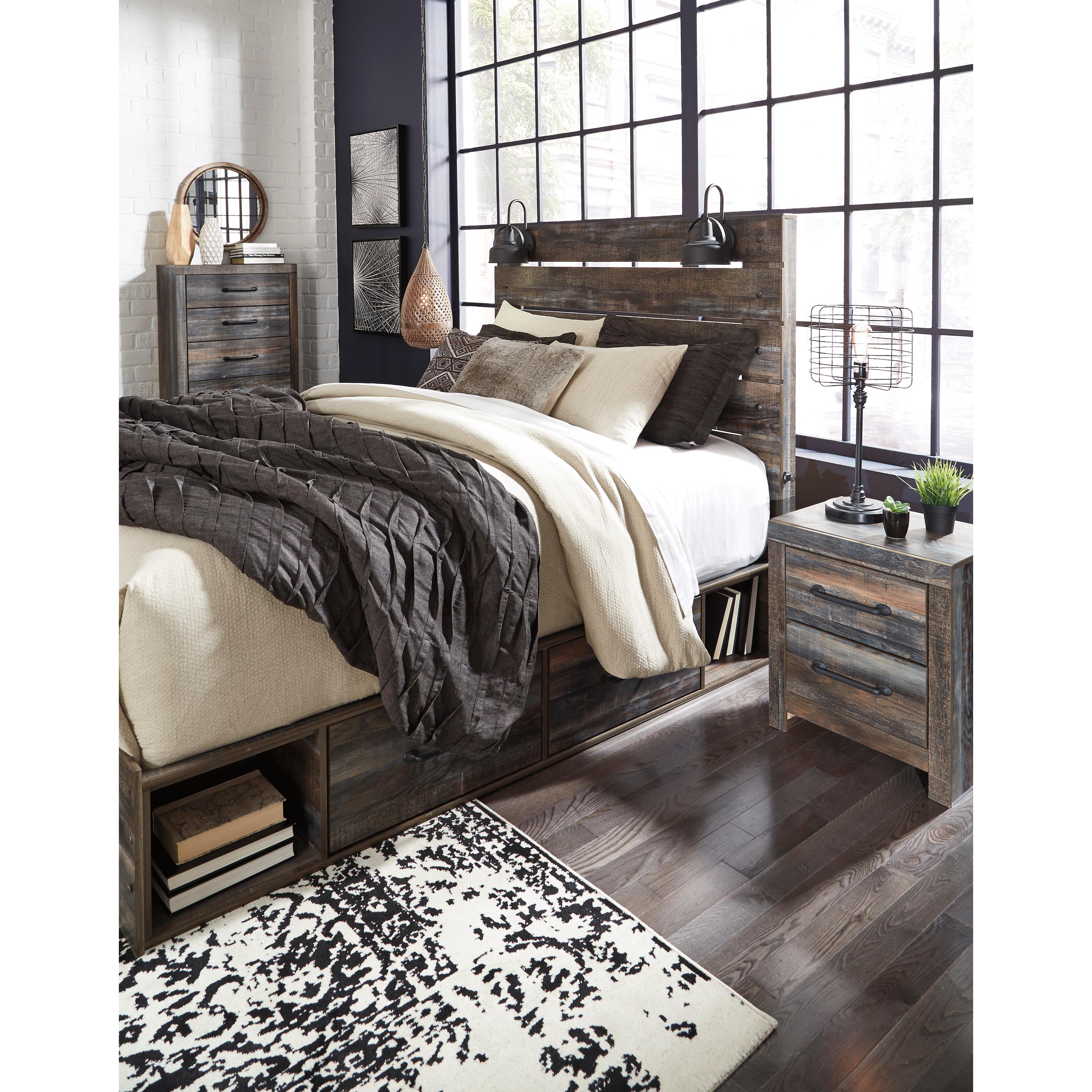 Signature Design by Ashley Drystan Queen Panel Bed with Storage B211-57/B211-54/B211-160/B100-13