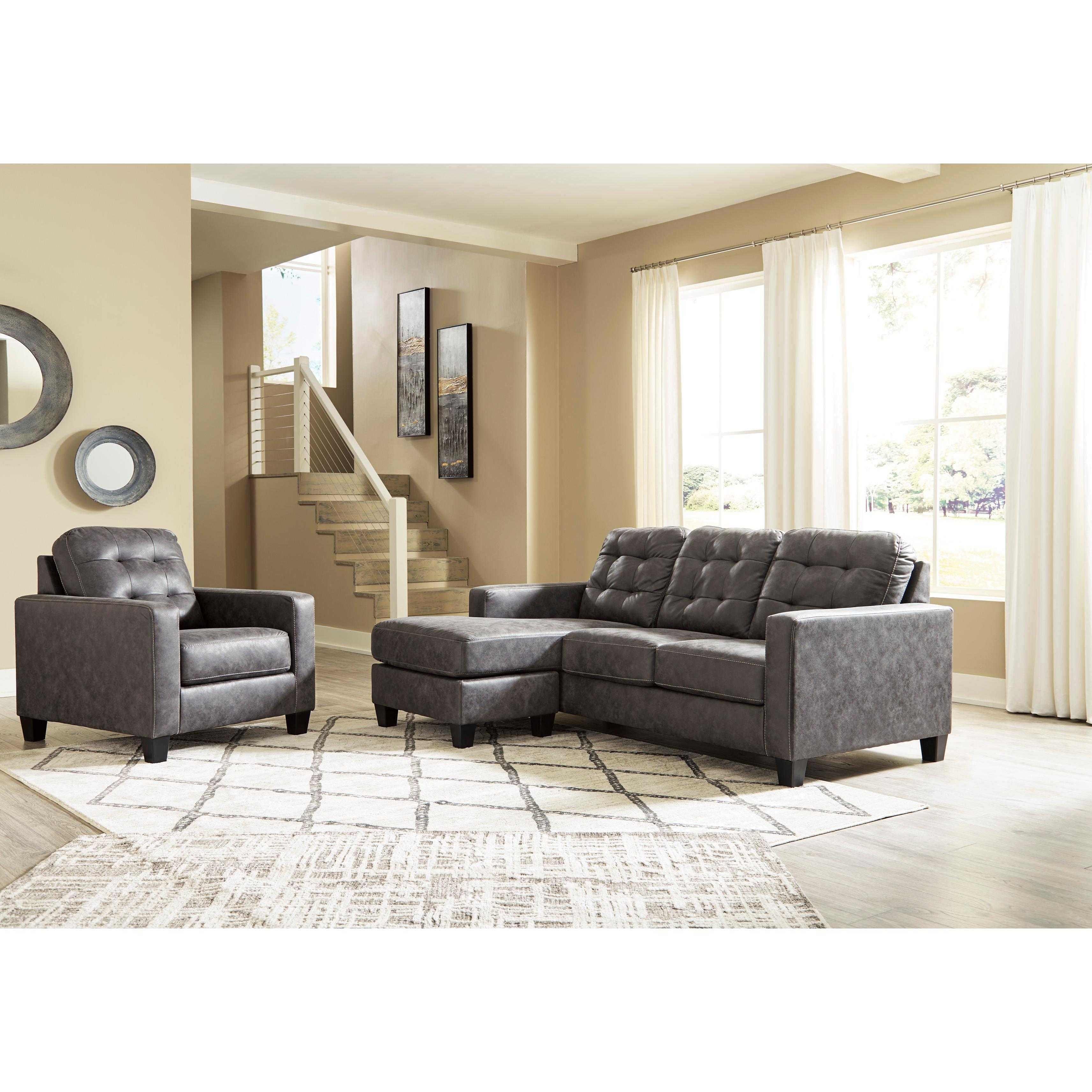 Benchcraft Venaldi Leather Look Sectional 9150118