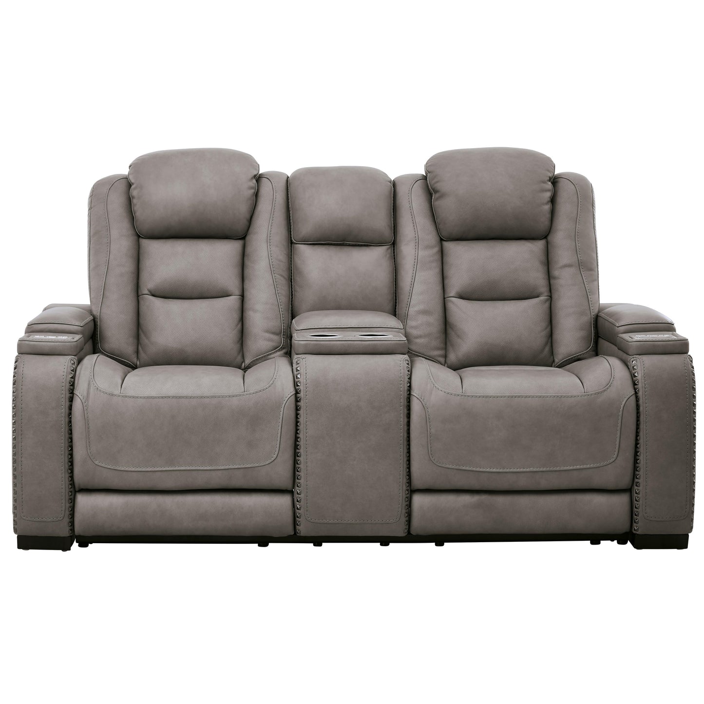 Signature Design by Ashley The Man-Den Power Reclining Leather Match Loveseat U8530518