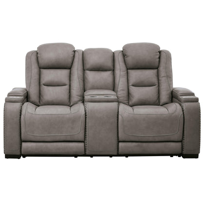 Signature Design by Ashley The Man-Den Power Reclining Leather Match Loveseat U8530518