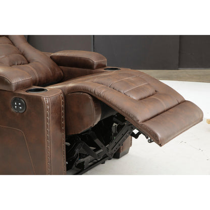 Signature Design by Ashley Owner's Box Power Leather Look Recliner 2450513