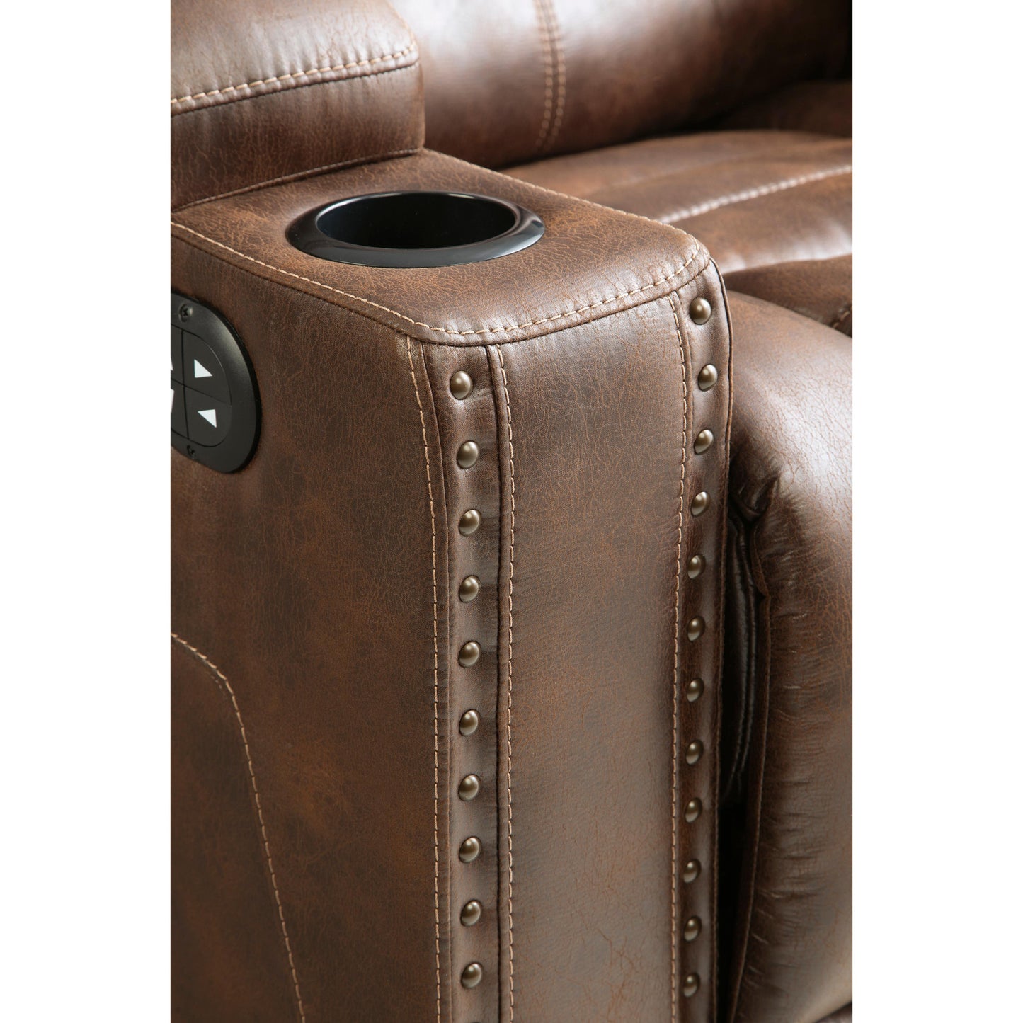 Signature Design by Ashley Owner's Box Power Leather Look Recliner 2450513