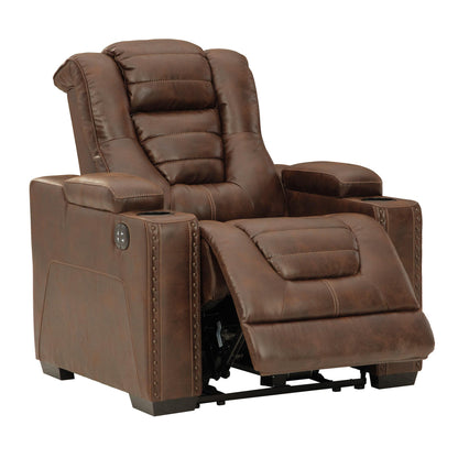 Signature Design by Ashley Owner's Box Power Leather Look Recliner 2450513