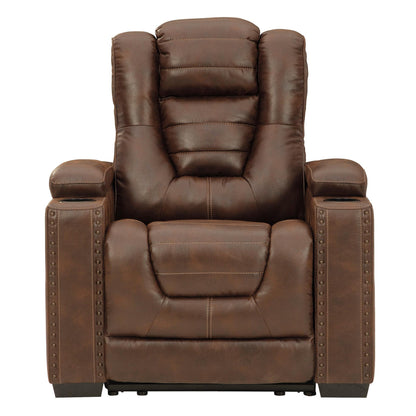 Signature Design by Ashley Owner's Box Power Leather Look Recliner 2450513