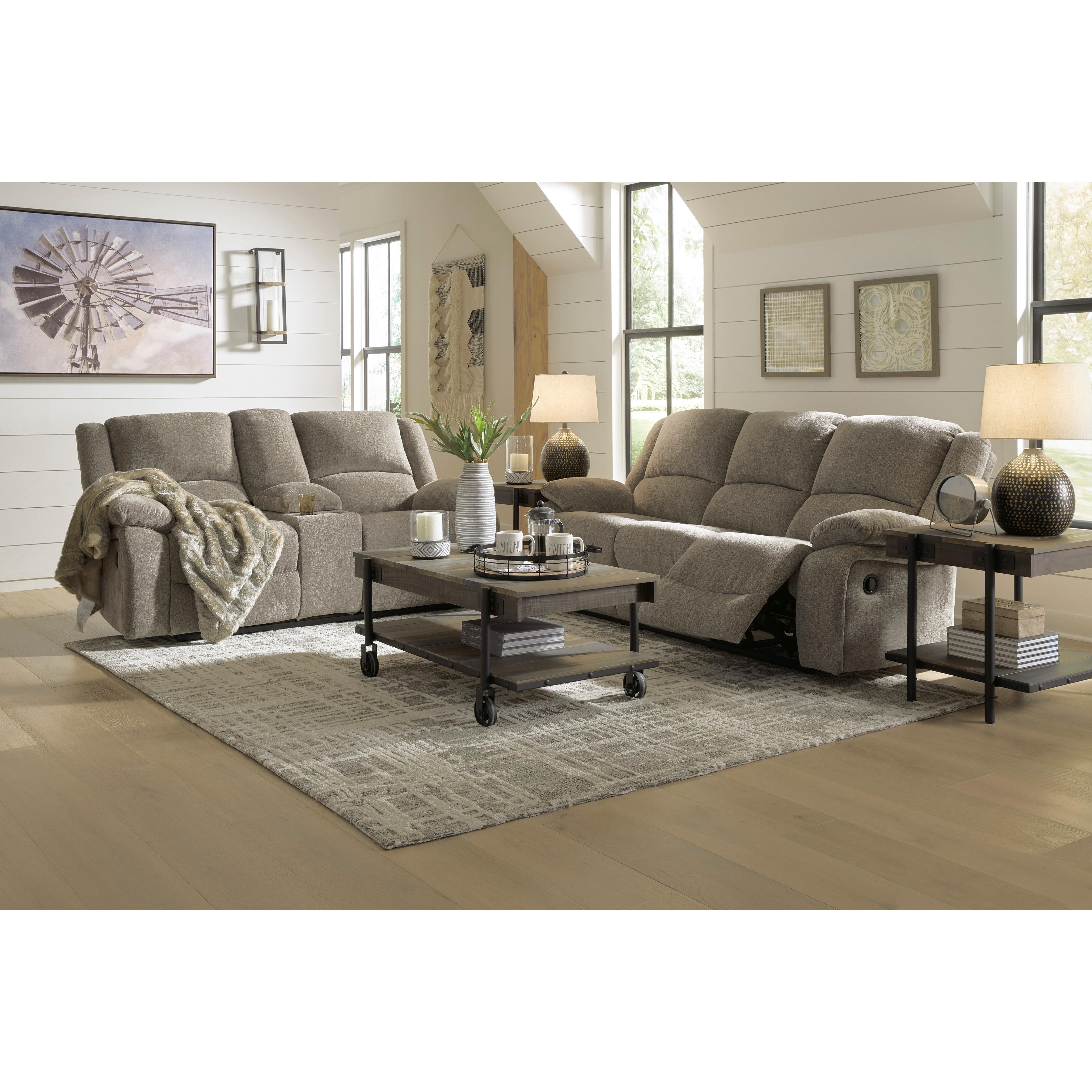 Signature Design by Ashley Draycoll Reclining Fabric Loveseat 7650594