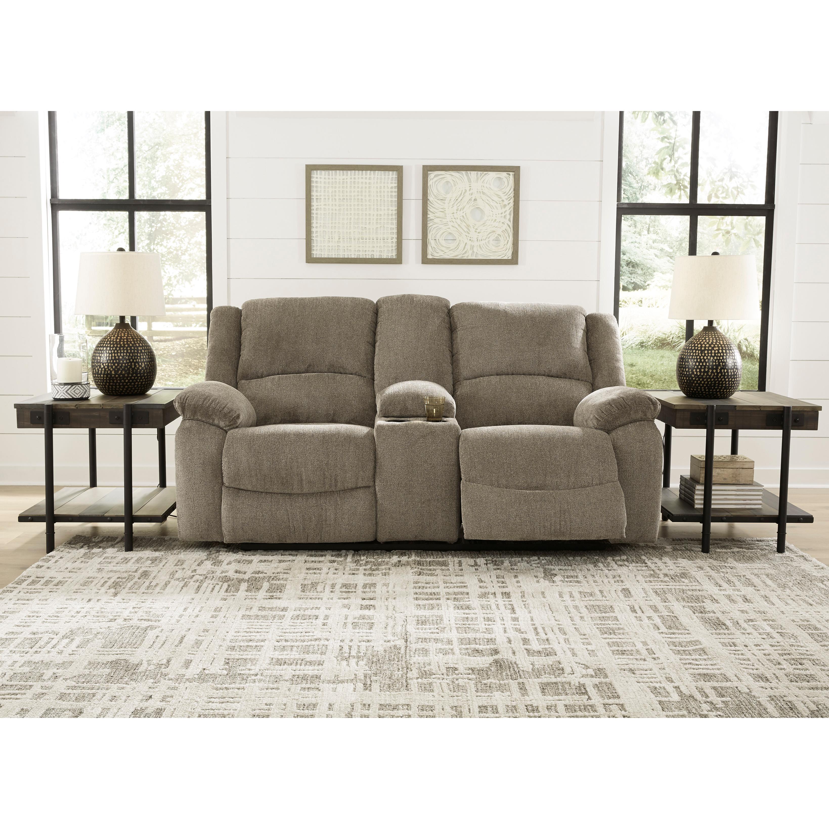 Signature Design by Ashley Draycoll Reclining Fabric Loveseat 7650594