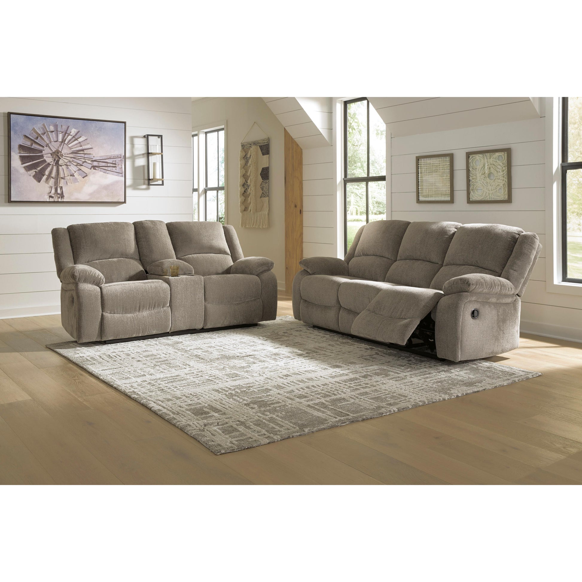 Signature Design by Ashley Draycoll Reclining Fabric Loveseat 7650594