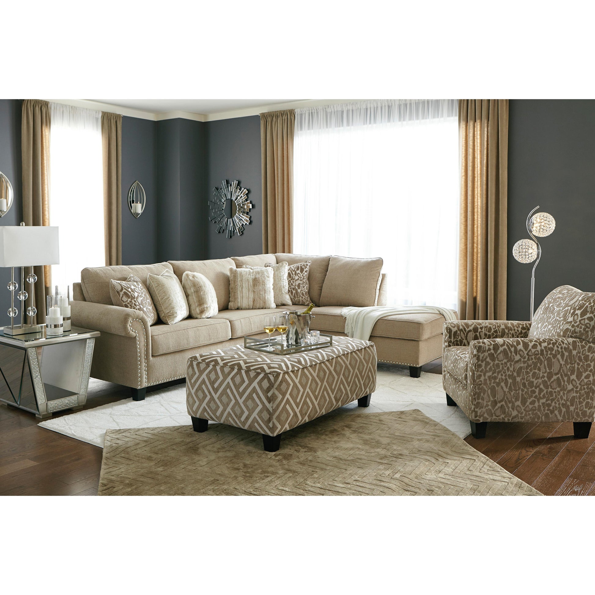 Signature Design by Ashley Dovemont Fabric 2 pc Sectional 4040166/4040117