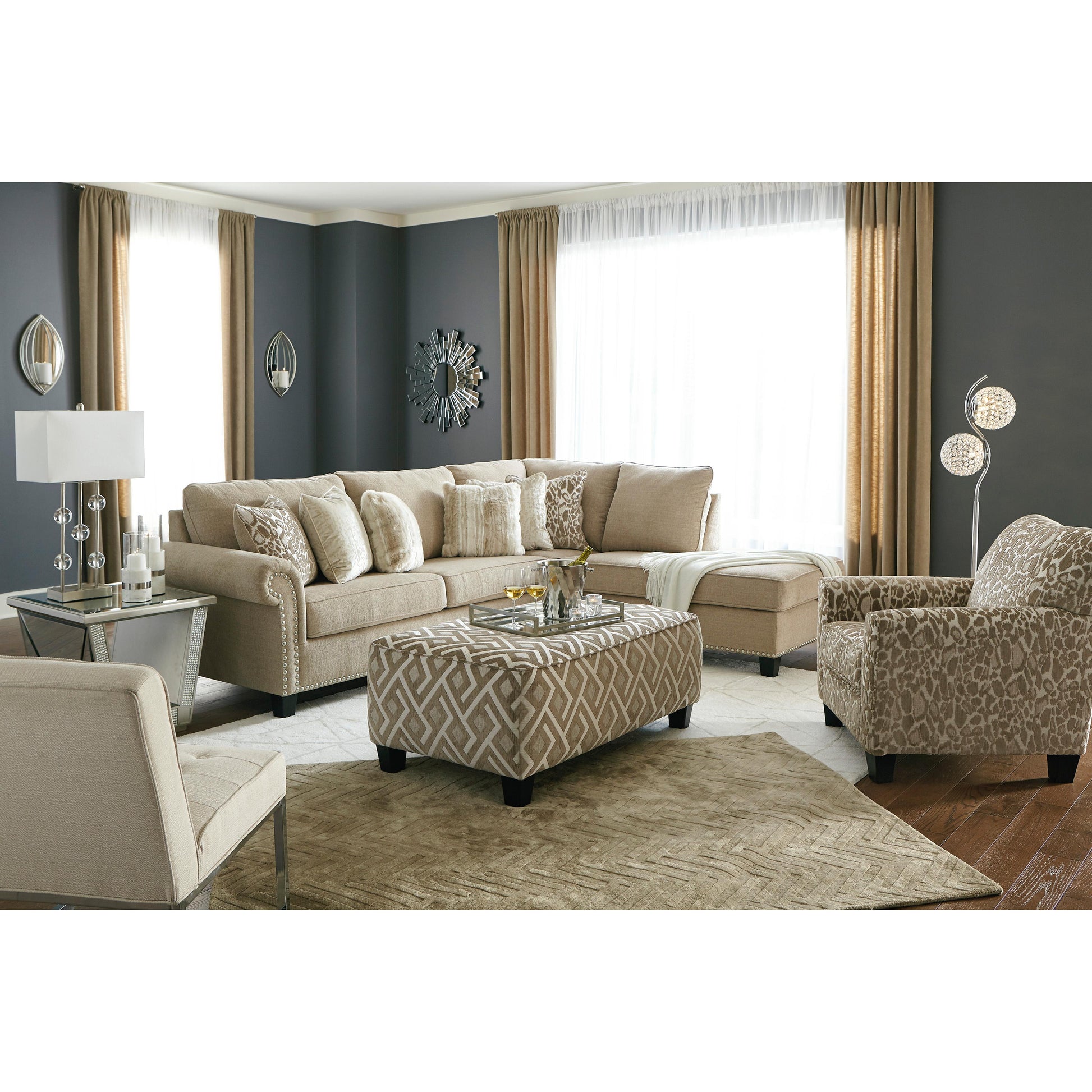 Signature Design by Ashley Dovemont Fabric 2 pc Sectional 4040166/4040117