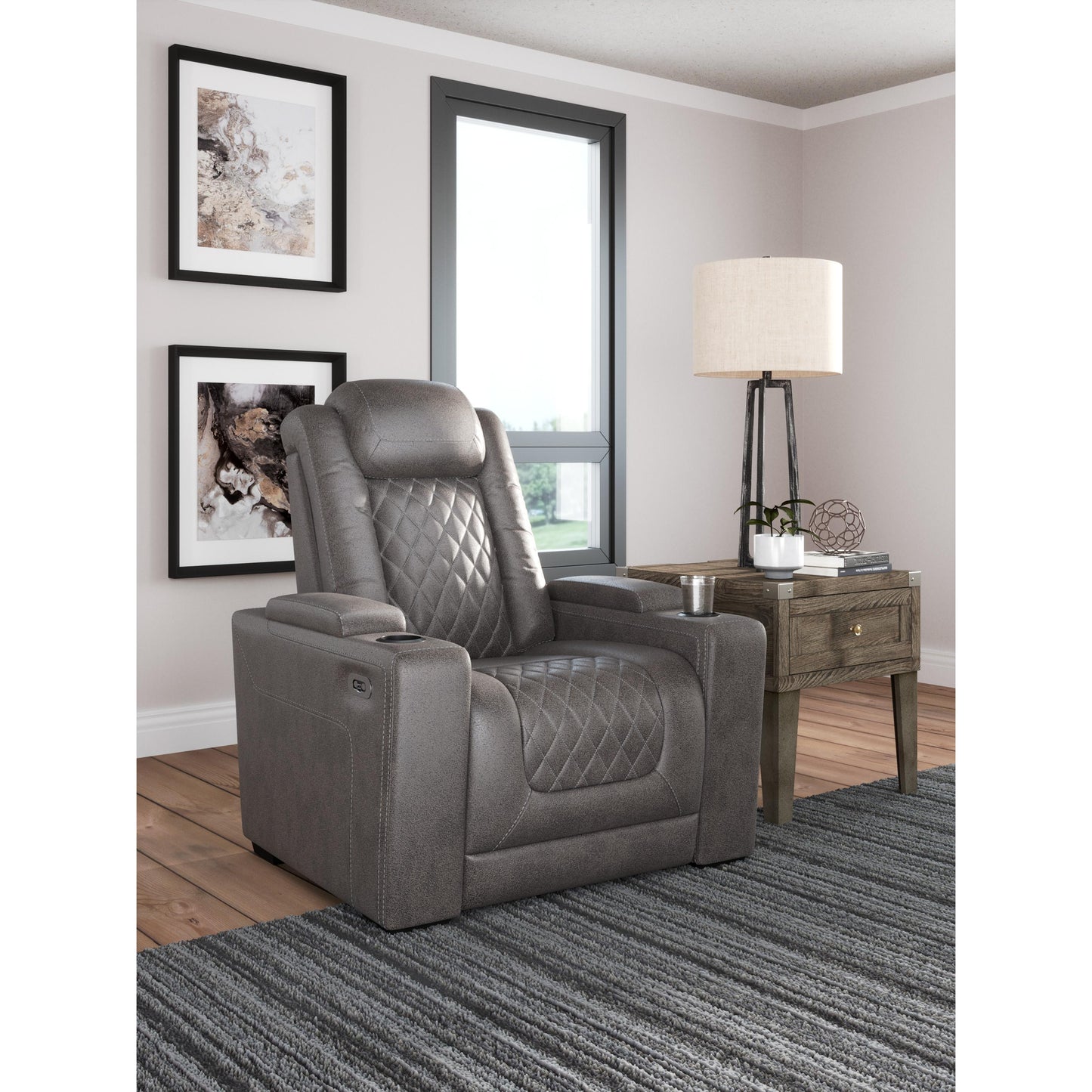 Signature Design by Ashley HyllMont Power Leather Look Recliner 9300313