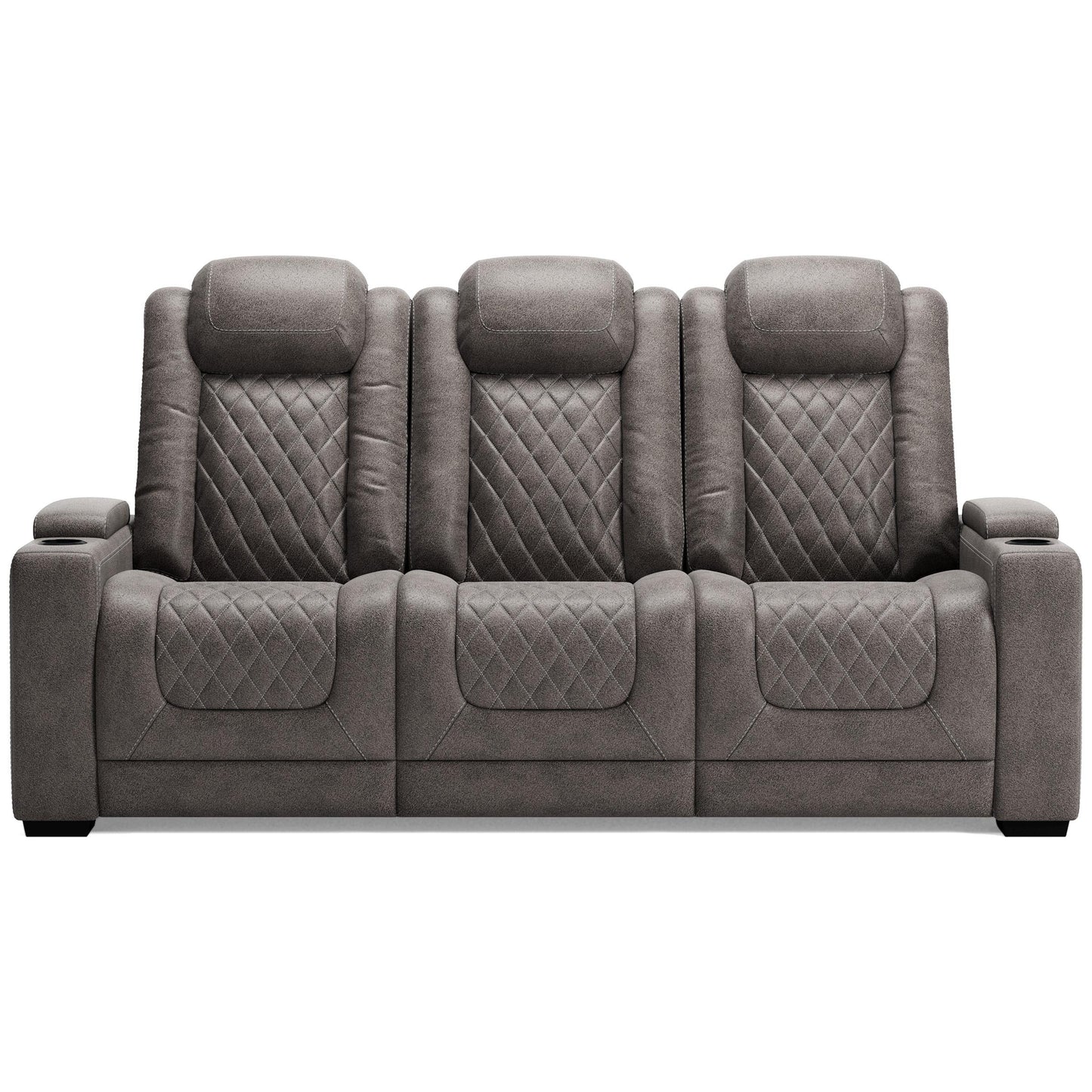 Signature Design by Ashley HyllMont Power Reclining Leather Look Sofa 9300315