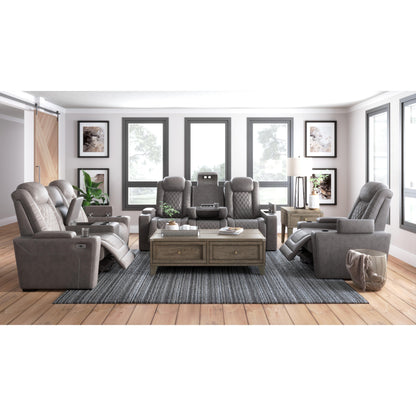 Signature Design by Ashley HyllMont Power Reclining Leather Look Loveseat 9300318