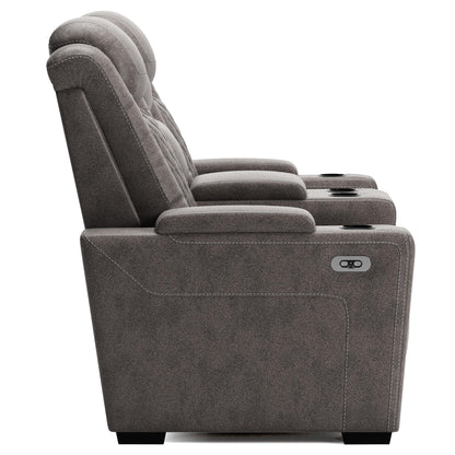 Signature Design by Ashley HyllMont Power Reclining Leather Look Loveseat 9300318