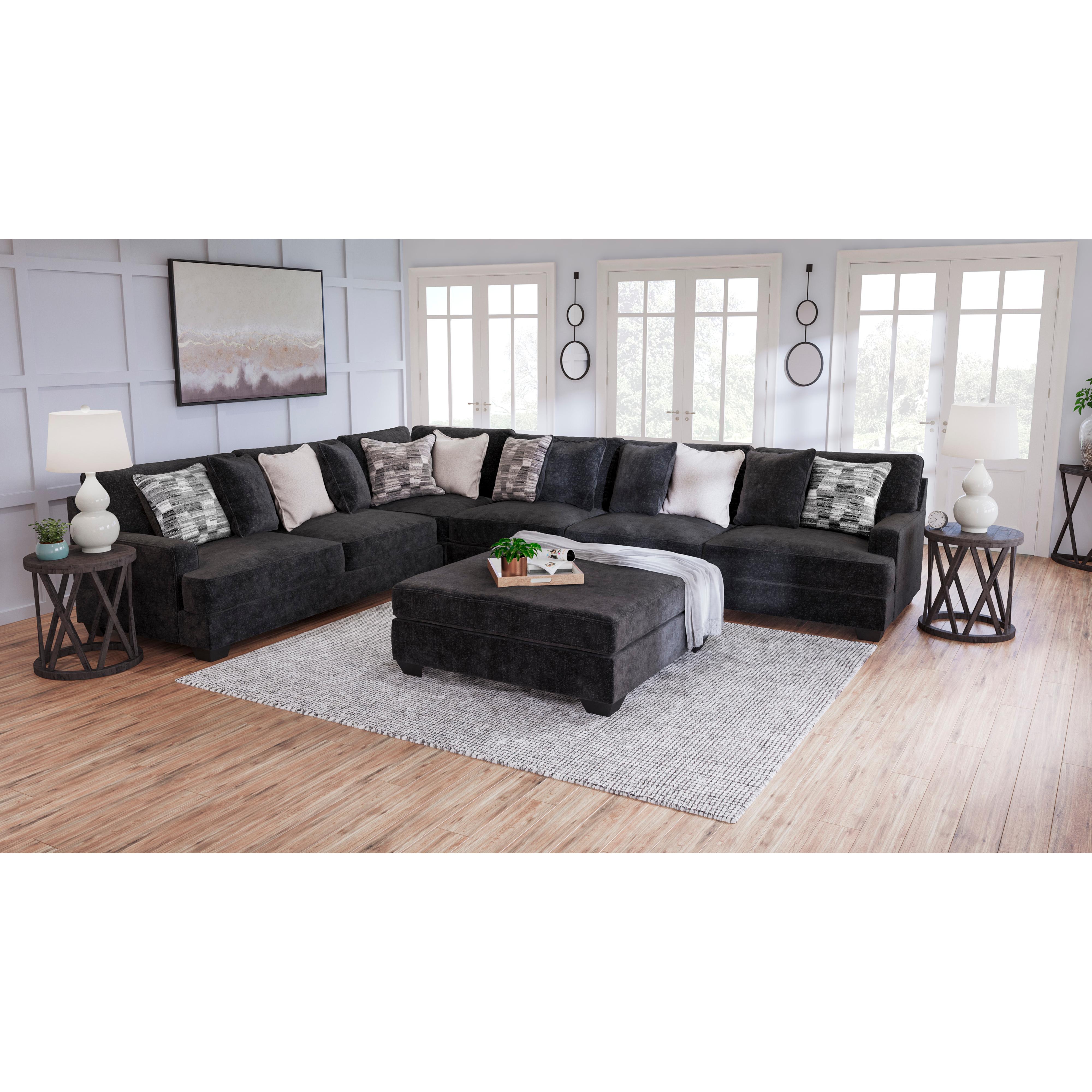 Signature Design by Ashley Lavernett Fabric 4 pc Sectional 5960366/5960377/5960346/5960367