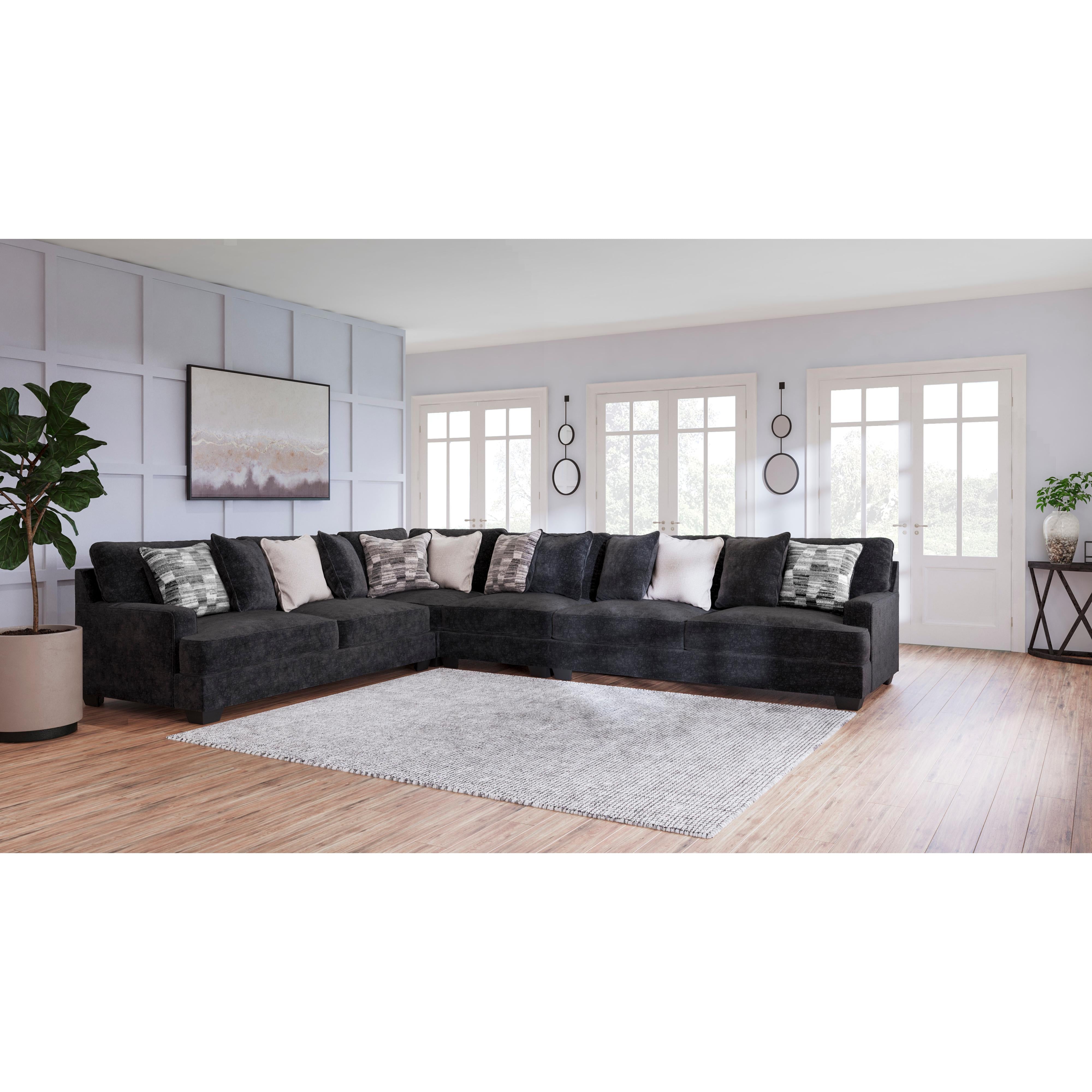 Signature Design by Ashley Lavernett Fabric 4 pc Sectional 5960366/5960377/5960346/5960367