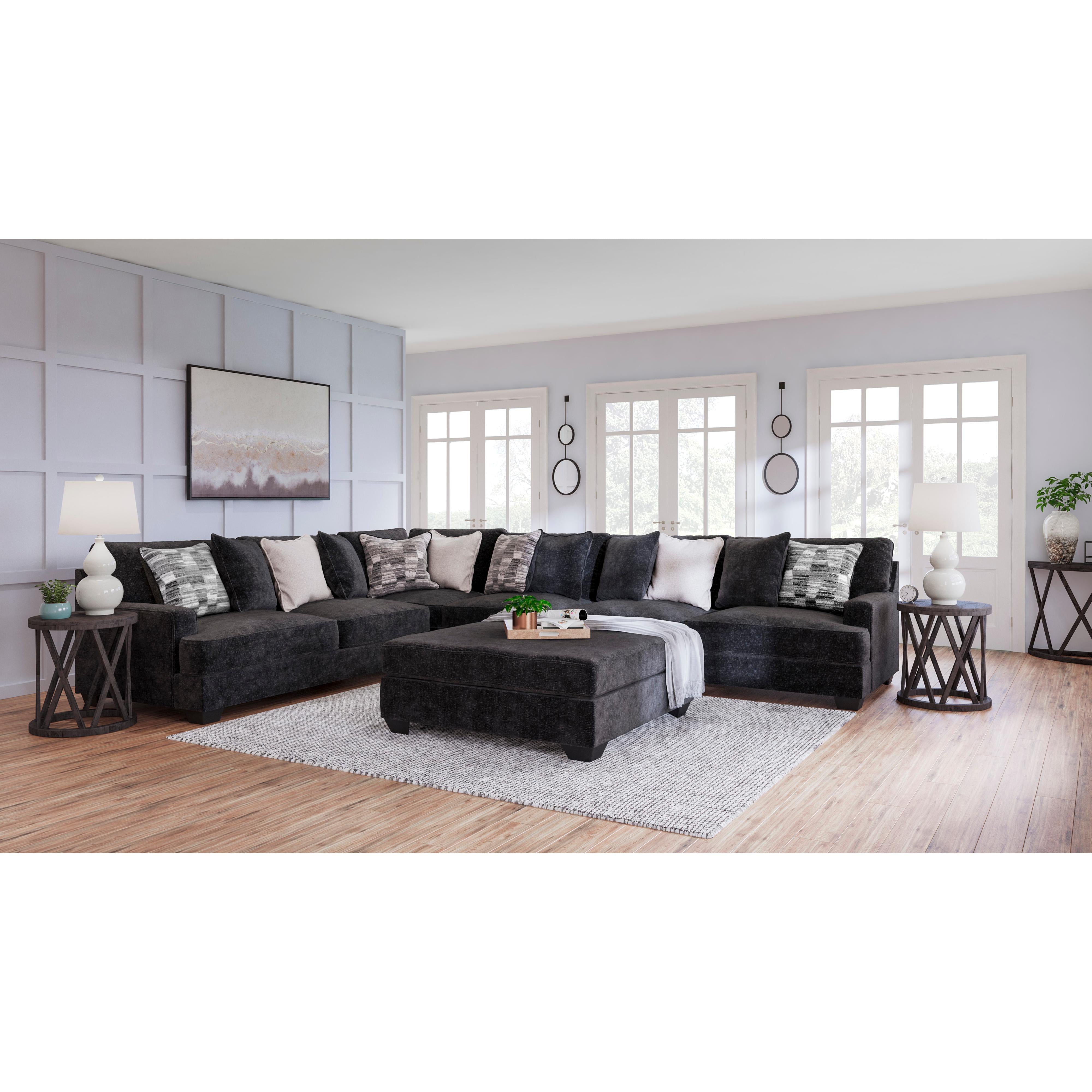 Signature Design by Ashley Lavernett Fabric 4 pc Sectional 5960366/5960377/5960346/5960367