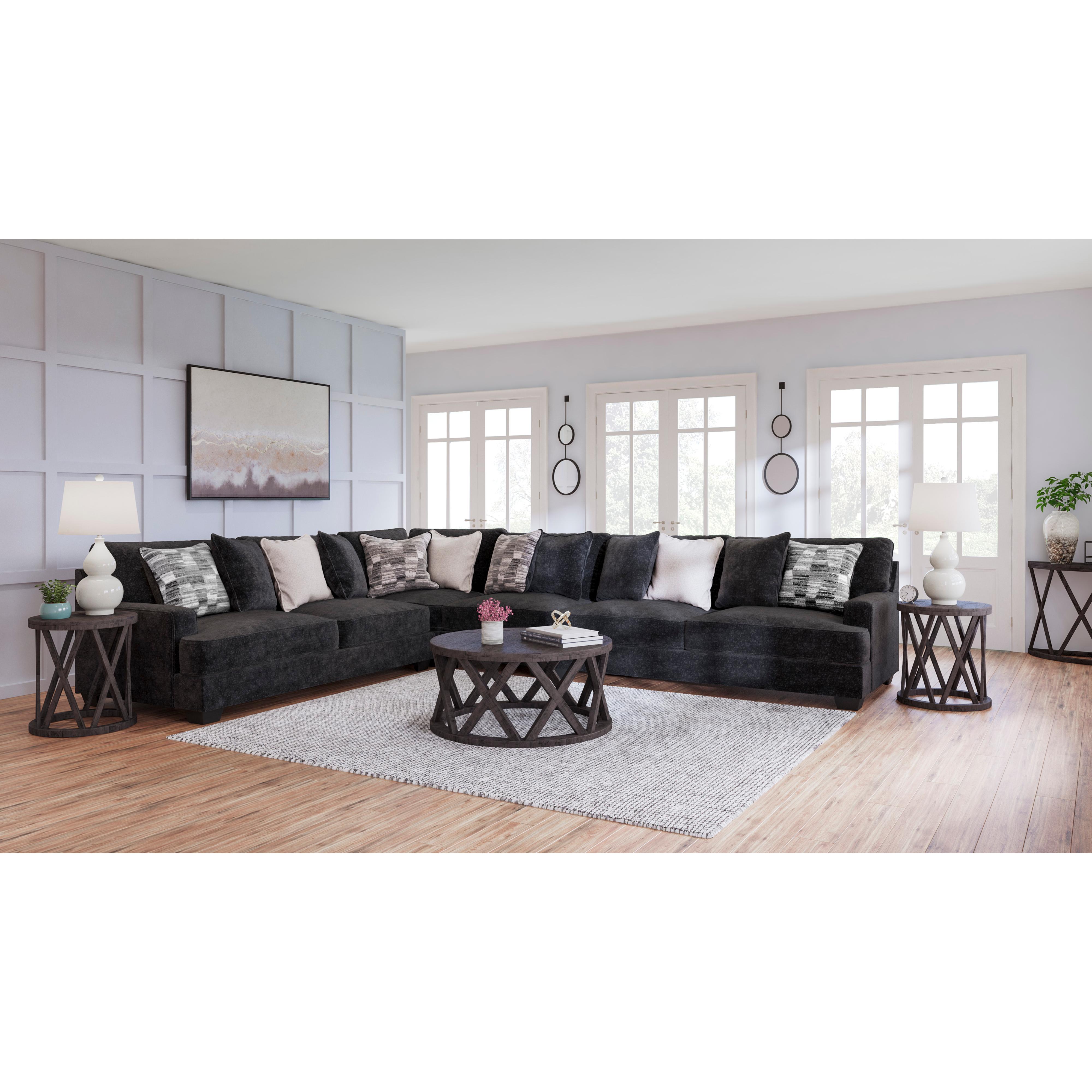 Signature Design by Ashley Lavernett Fabric 4 pc Sectional 5960366/5960377/5960346/5960367