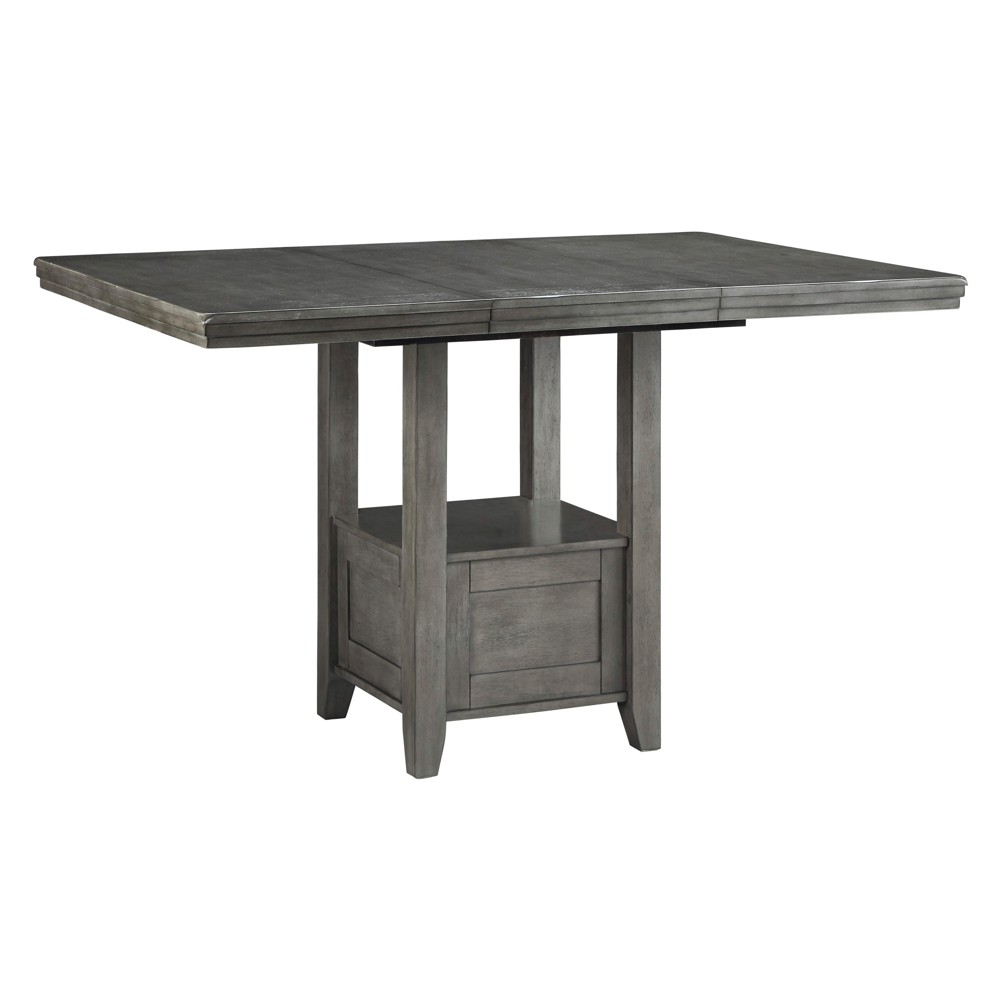 Signature Design by Ashley Hallanden Counter Height Dining Table with Pedestal Base D589-42