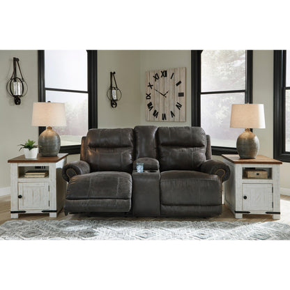 Signature Design by Ashley Grearview Power Reclining Leather Look Loveseat 6500518