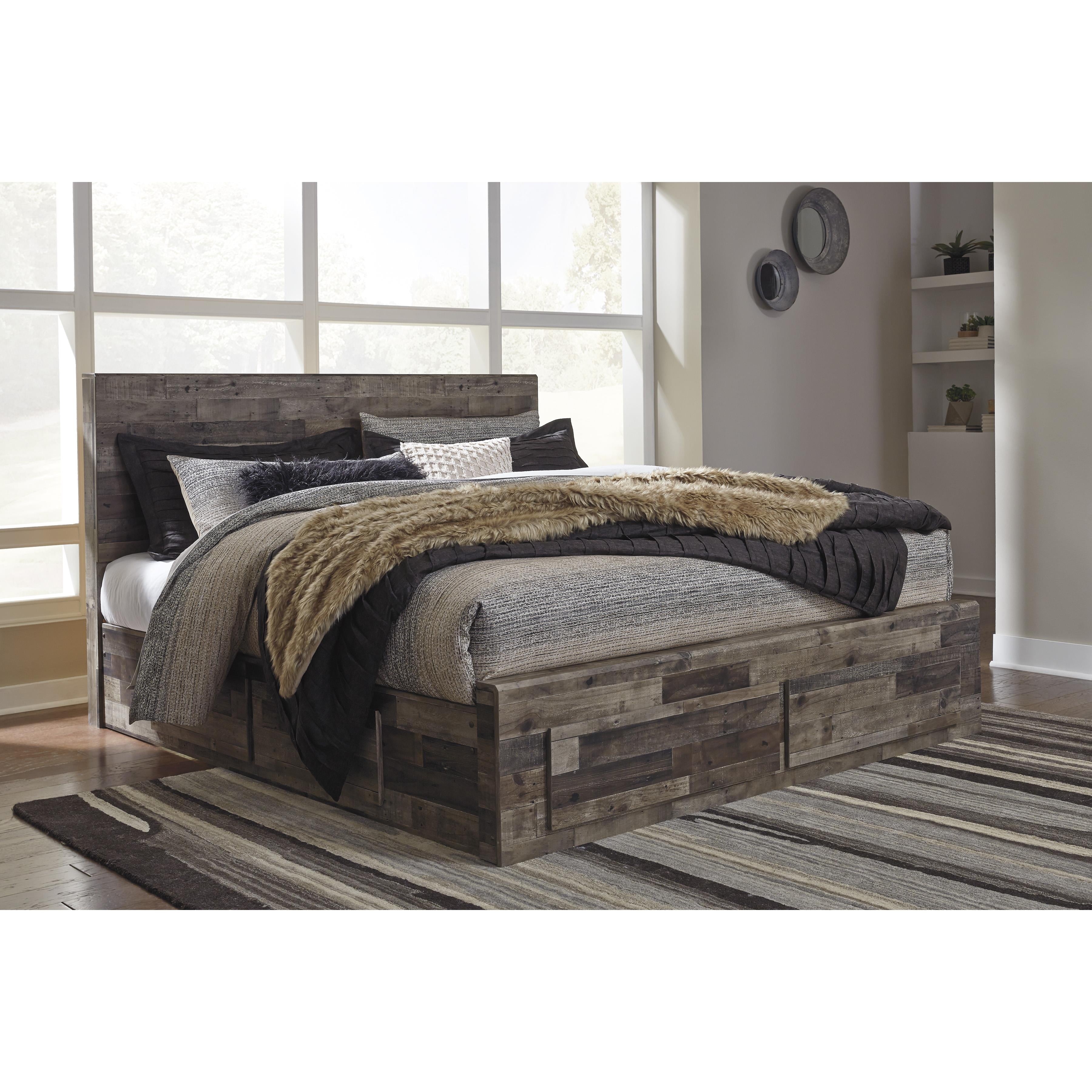 Benchcraft Derekson King Panel Bed with Storage B200-58/B200-56S/B200-60/B200-95/B100-14