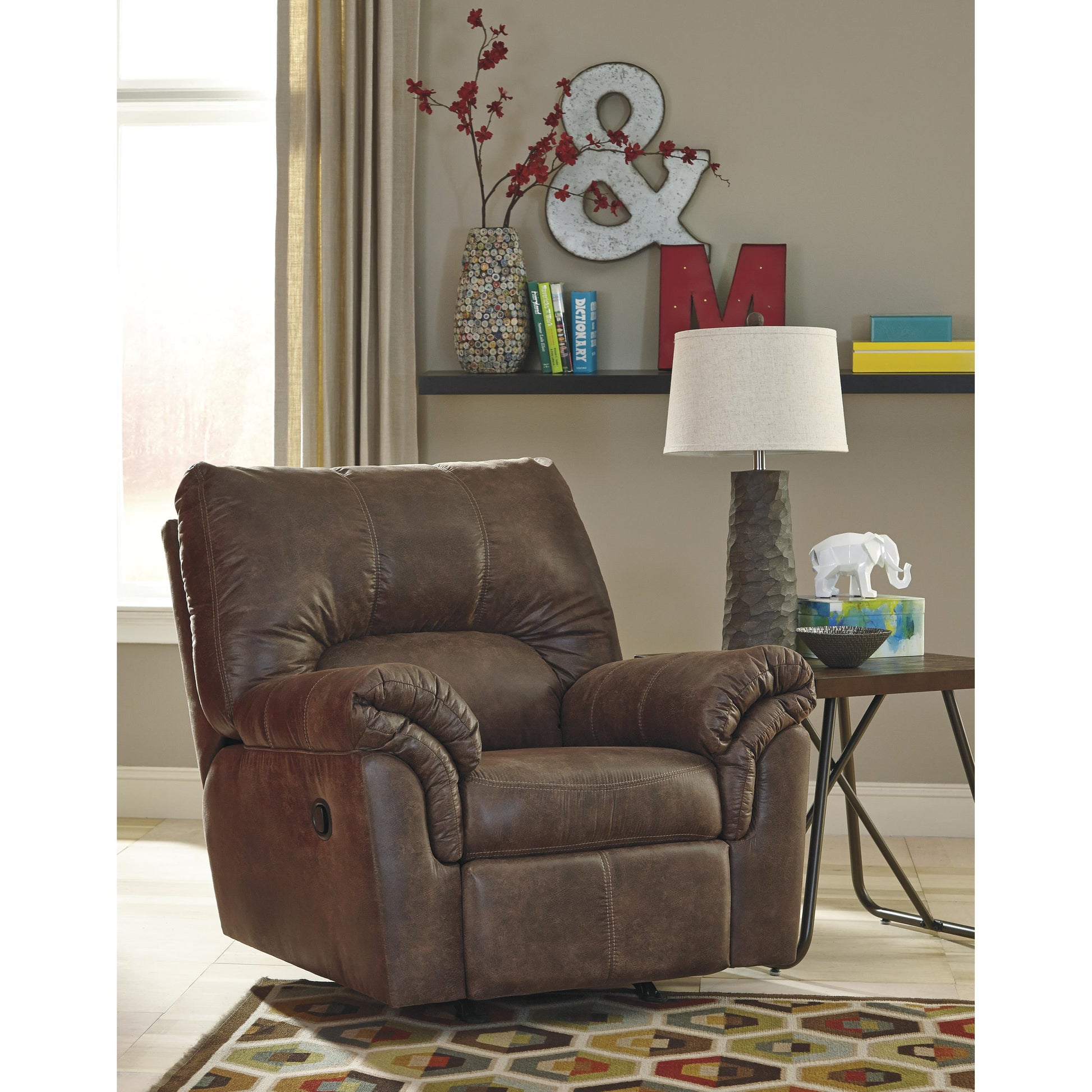 Signature Design by Ashley Bladen Rocker Leather Look Recliner 1202025