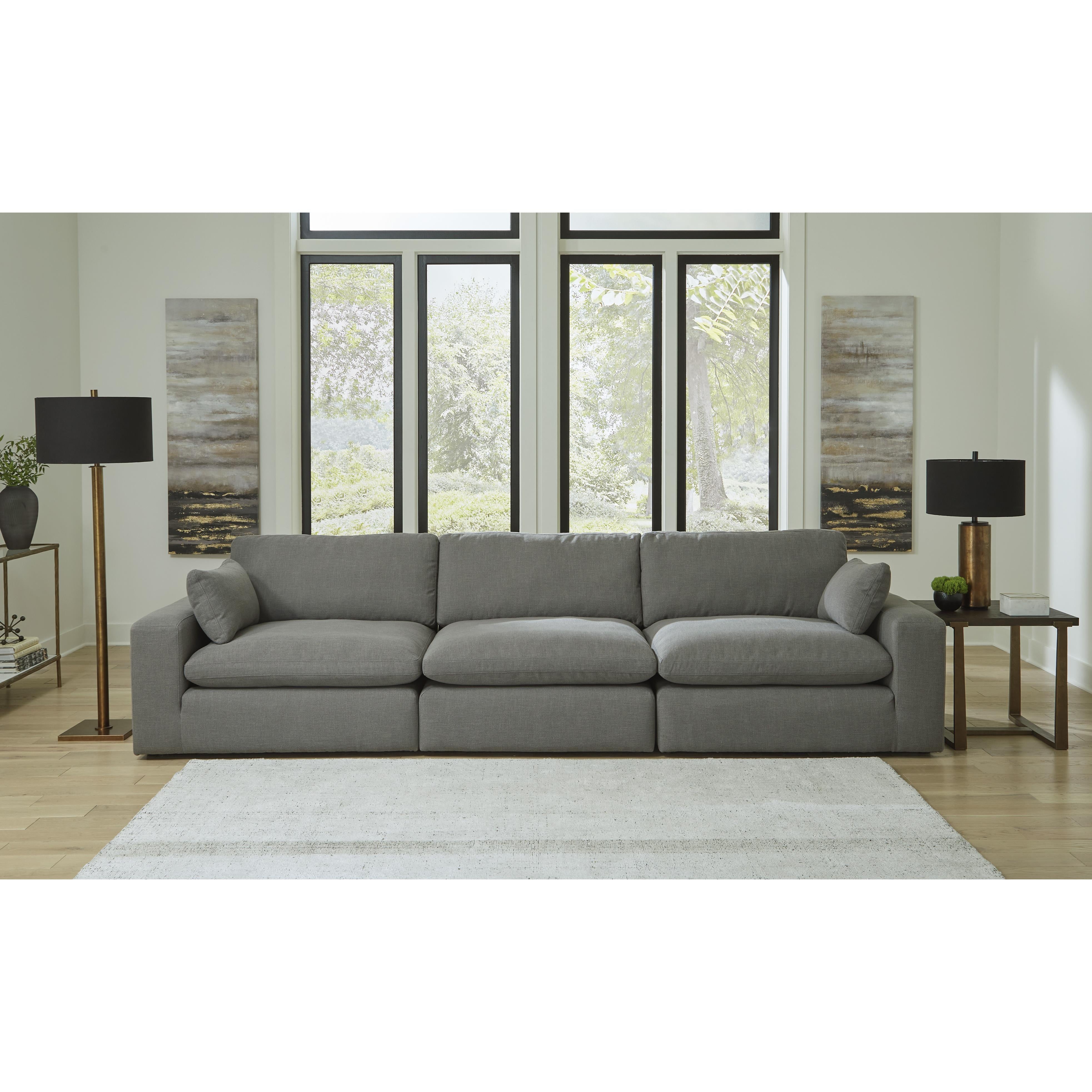 Benchcraft Elyza Fabric 3 pc Sectional 1000764/1000746/1000765