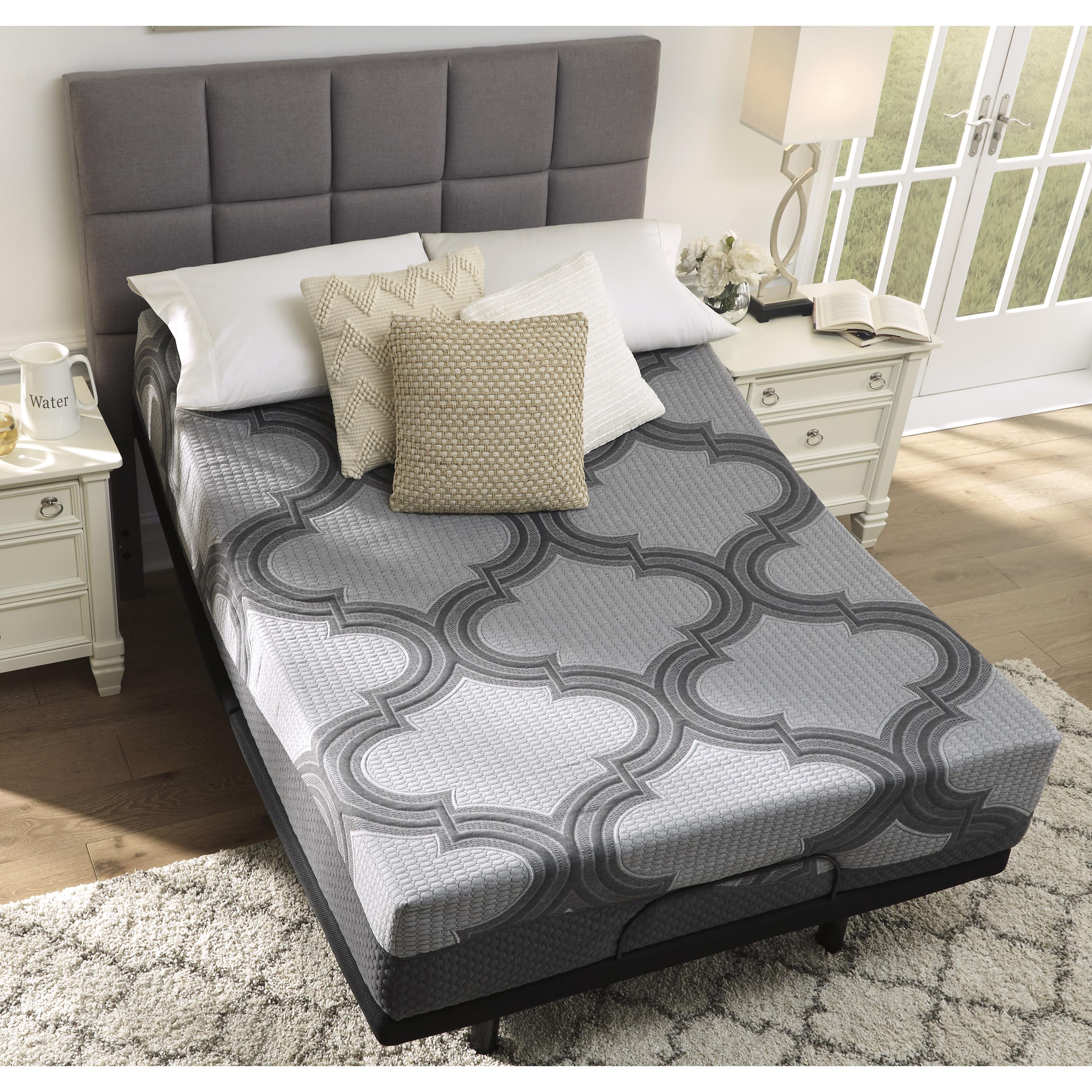 Sierra Sleep 12 Inch Ashley Hybrid M628M2 King Adjustable Base and Mattress