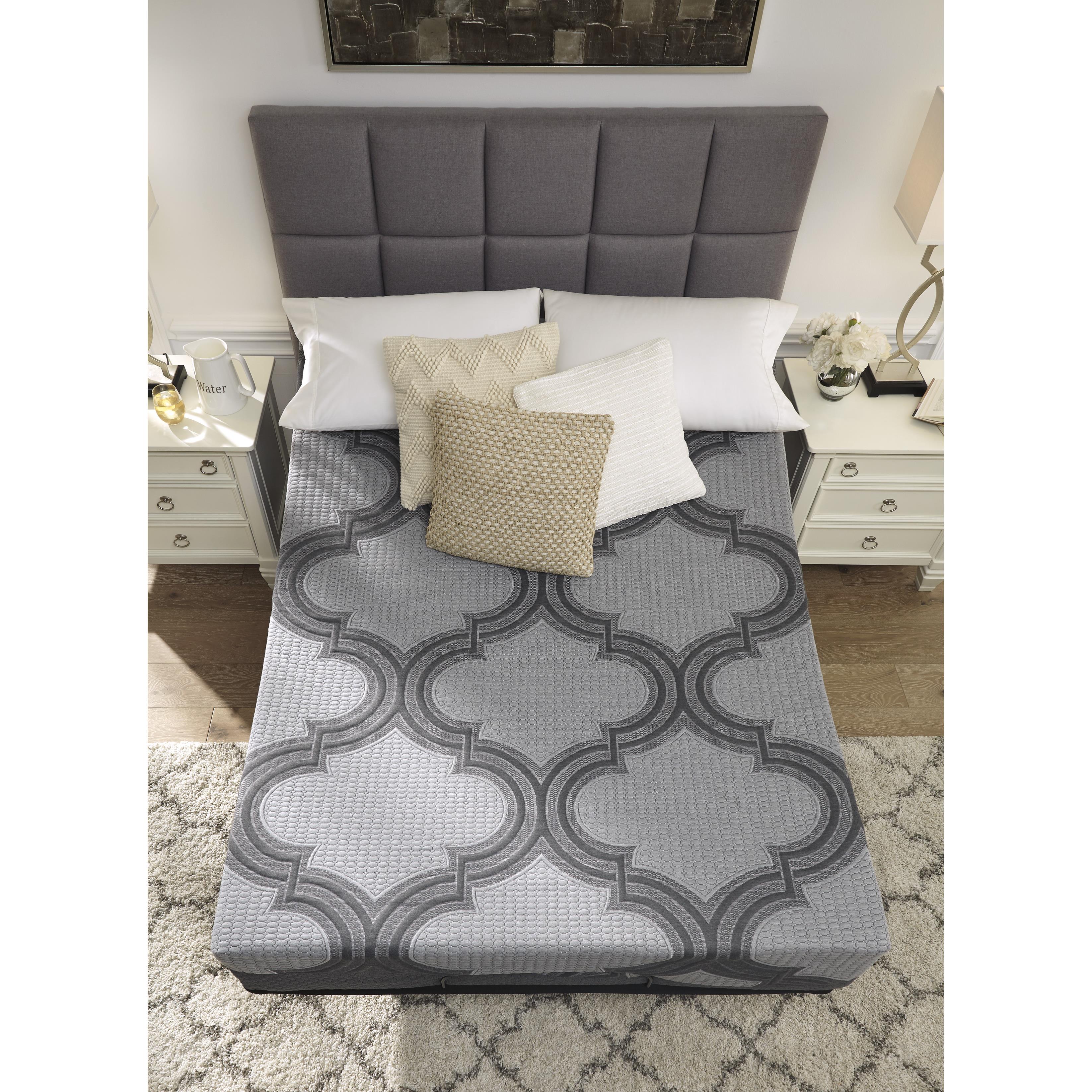 Sierra Sleep 12 Inch Ashley Hybrid M628M2 King Adjustable Base and Mattress