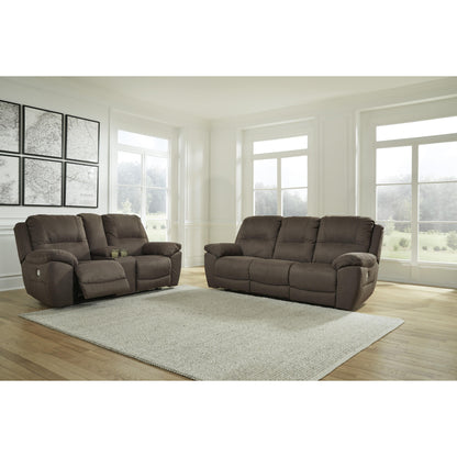 Signature Design by Ashley Next-Gen Gaucho Power Reclining Leather Look Sofa 5420487