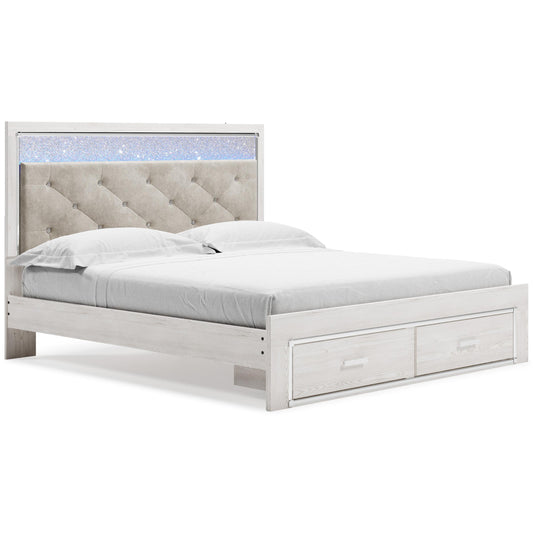 Signature Design by Ashley Altyra King Upholstered Panel Bed with Storage B2640-58/B2640-56S/B2640-95/B100-14